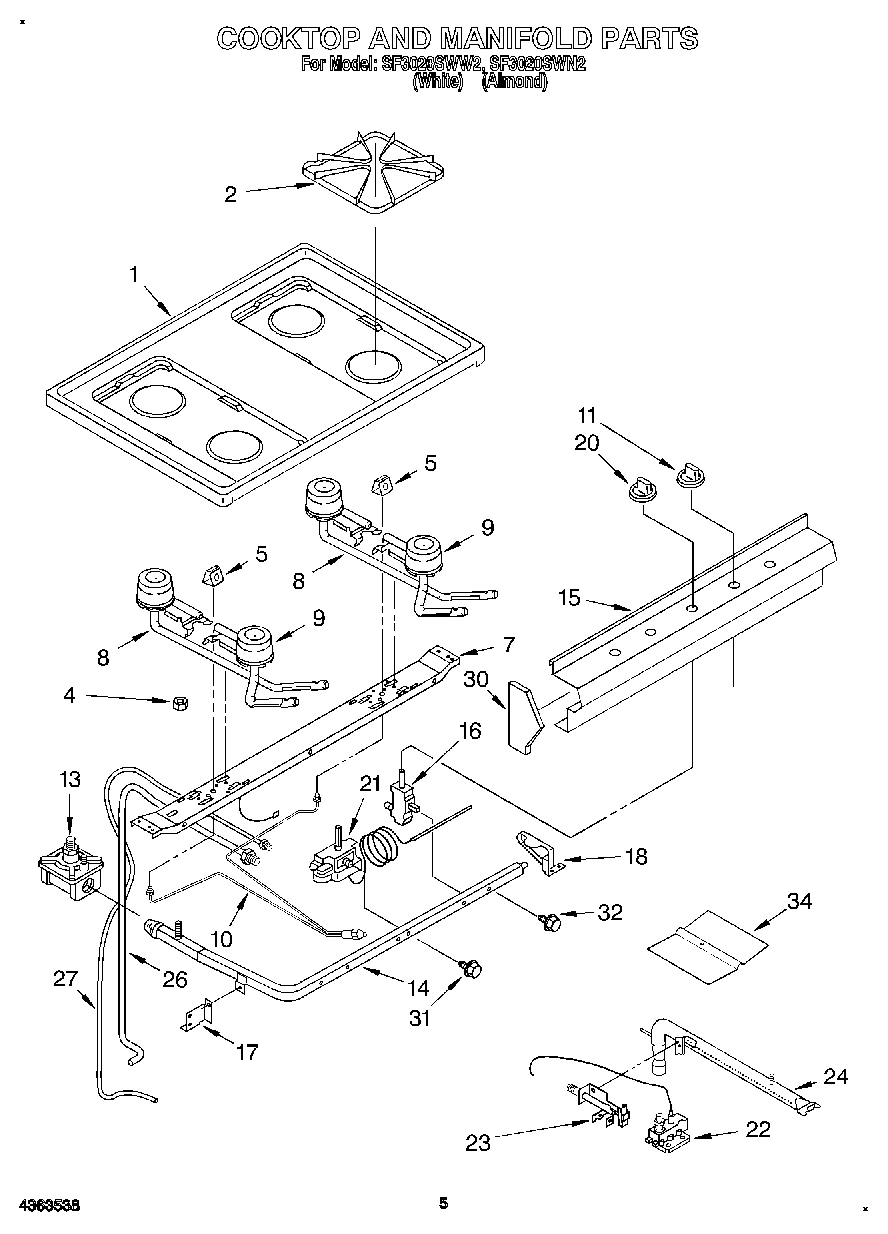 03 - COOKTOP AND MANIFOLD, LIT/OPTIONAL