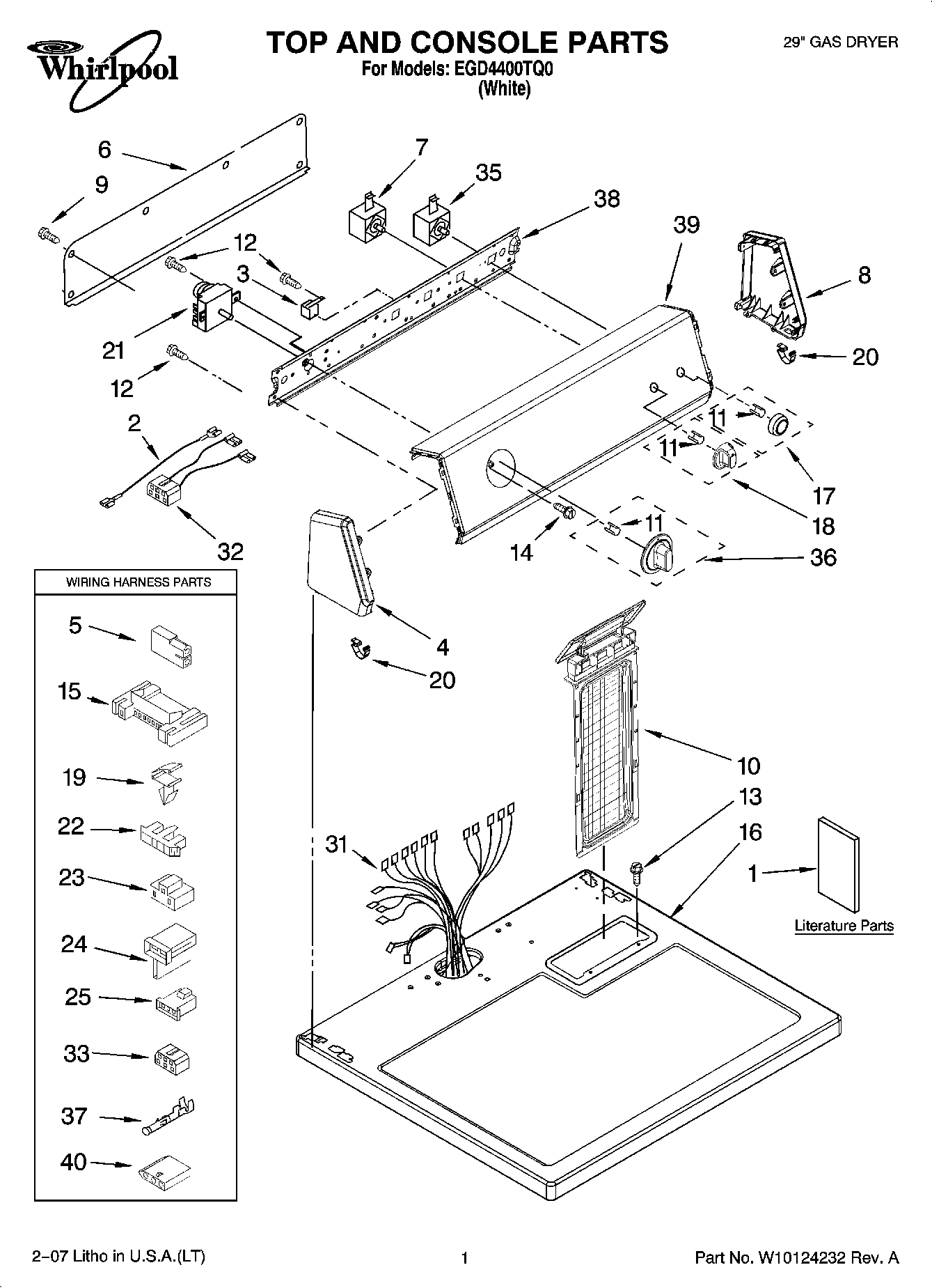 01 - TOP AND CONSOLE PARTS