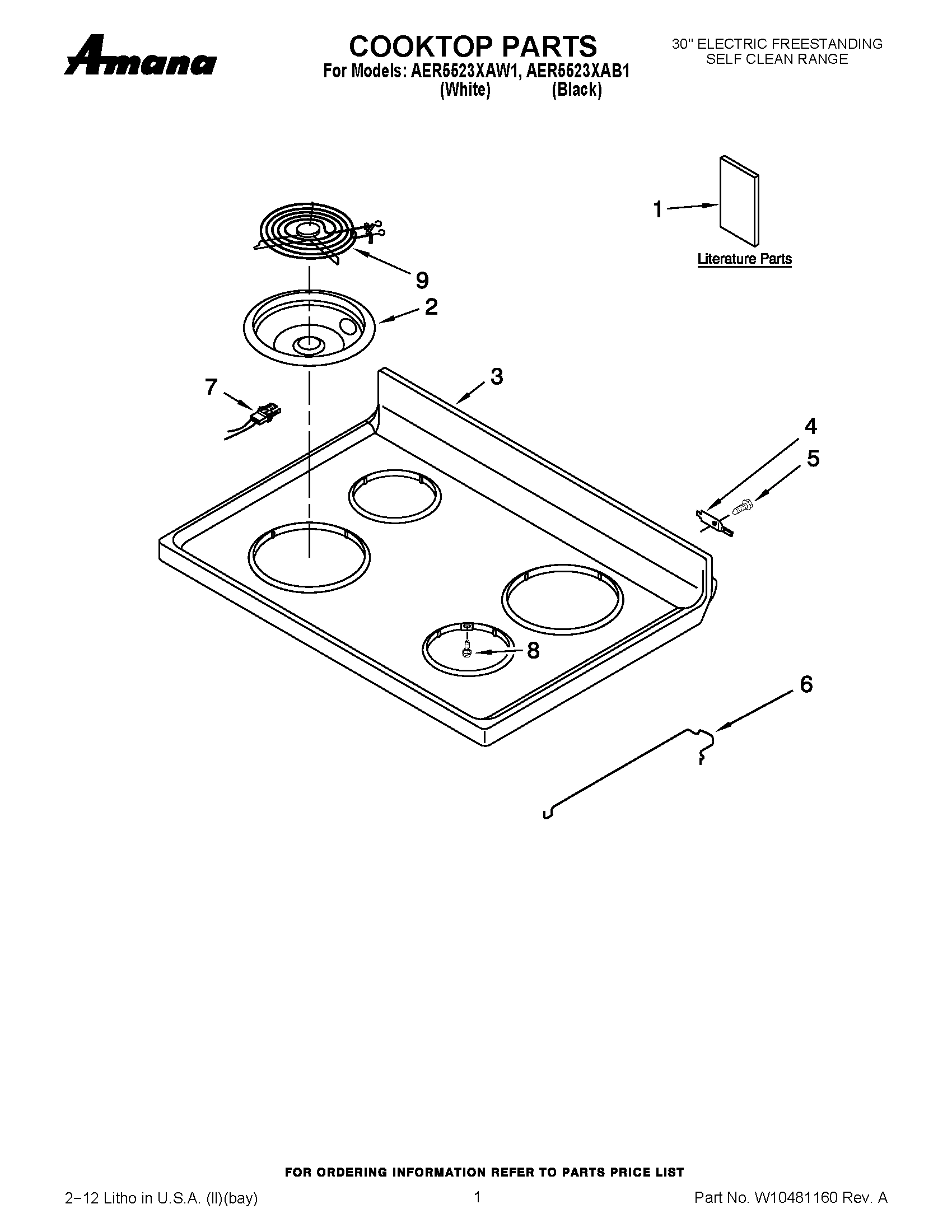 01 - COOKTOP PARTS