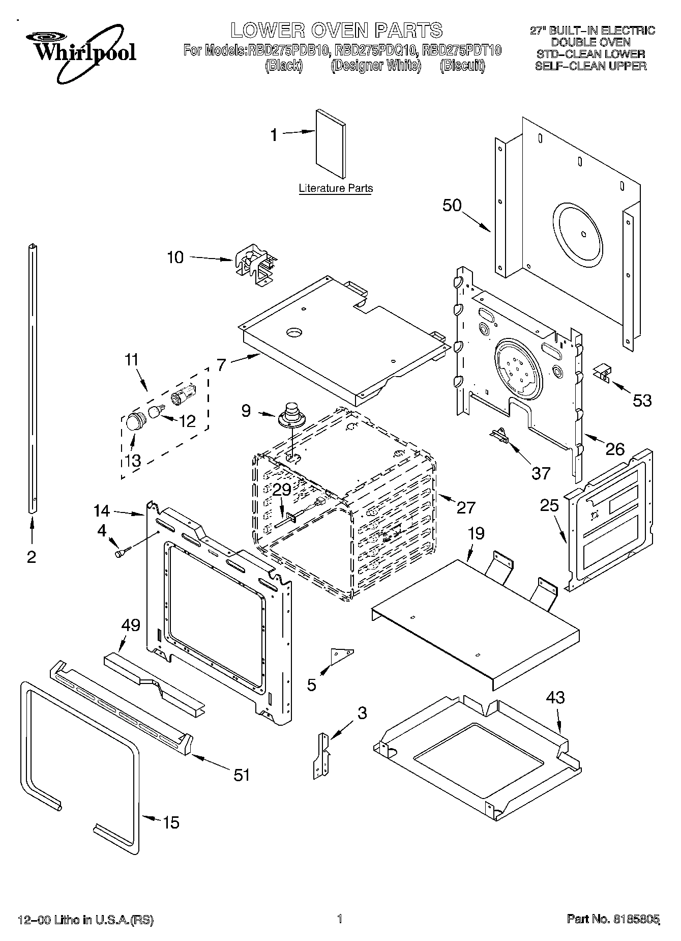 01 - LOWER OVEN, LITERATURE