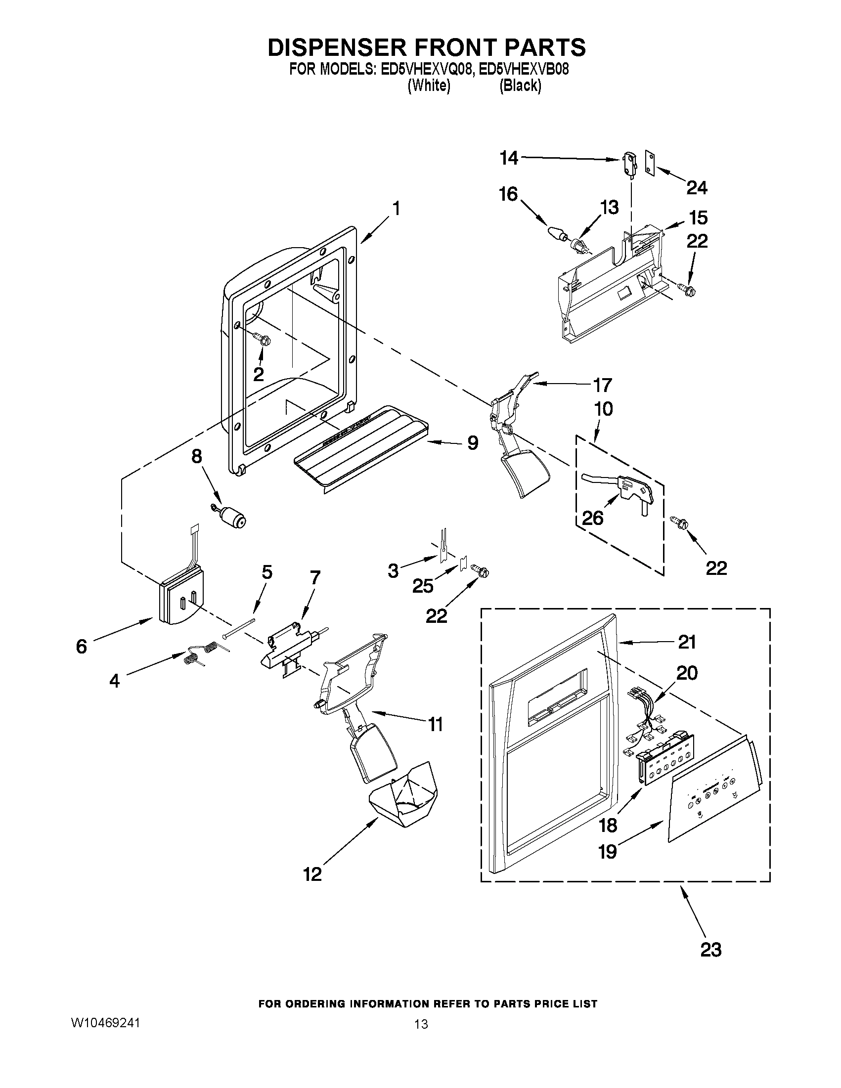 08 - DISPENSER FRONT PARTS