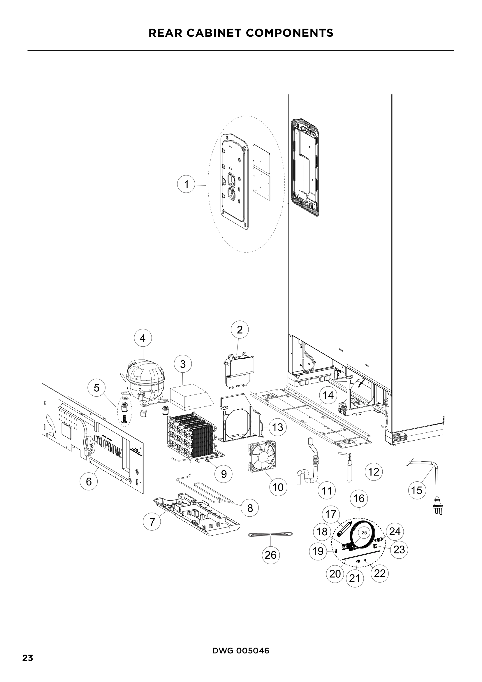 REAR CABINET COMPONENTS