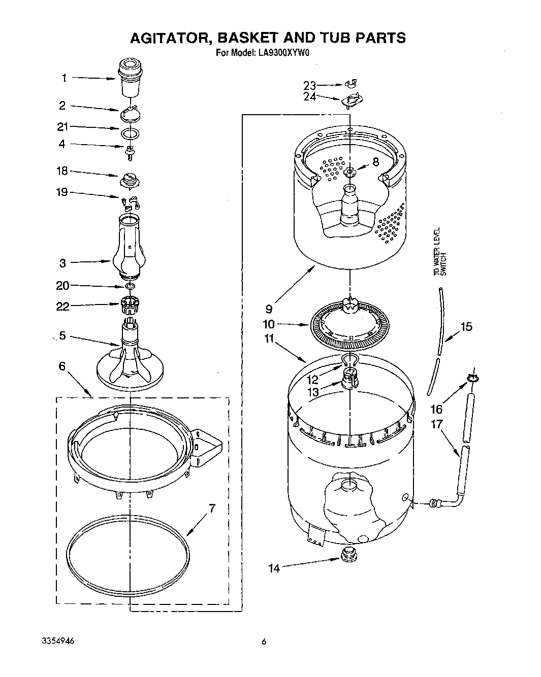 05 - AGITATOR, BASKET AND TUB