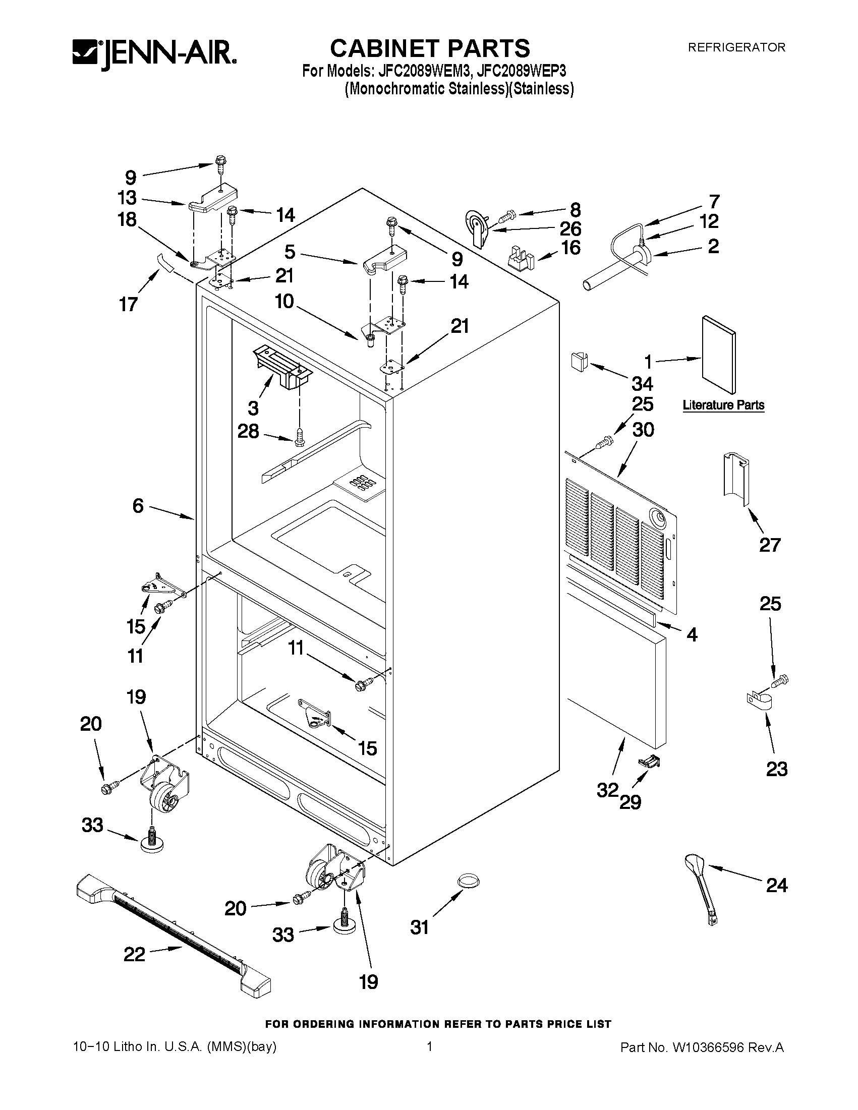 01 - CABINET PARTS