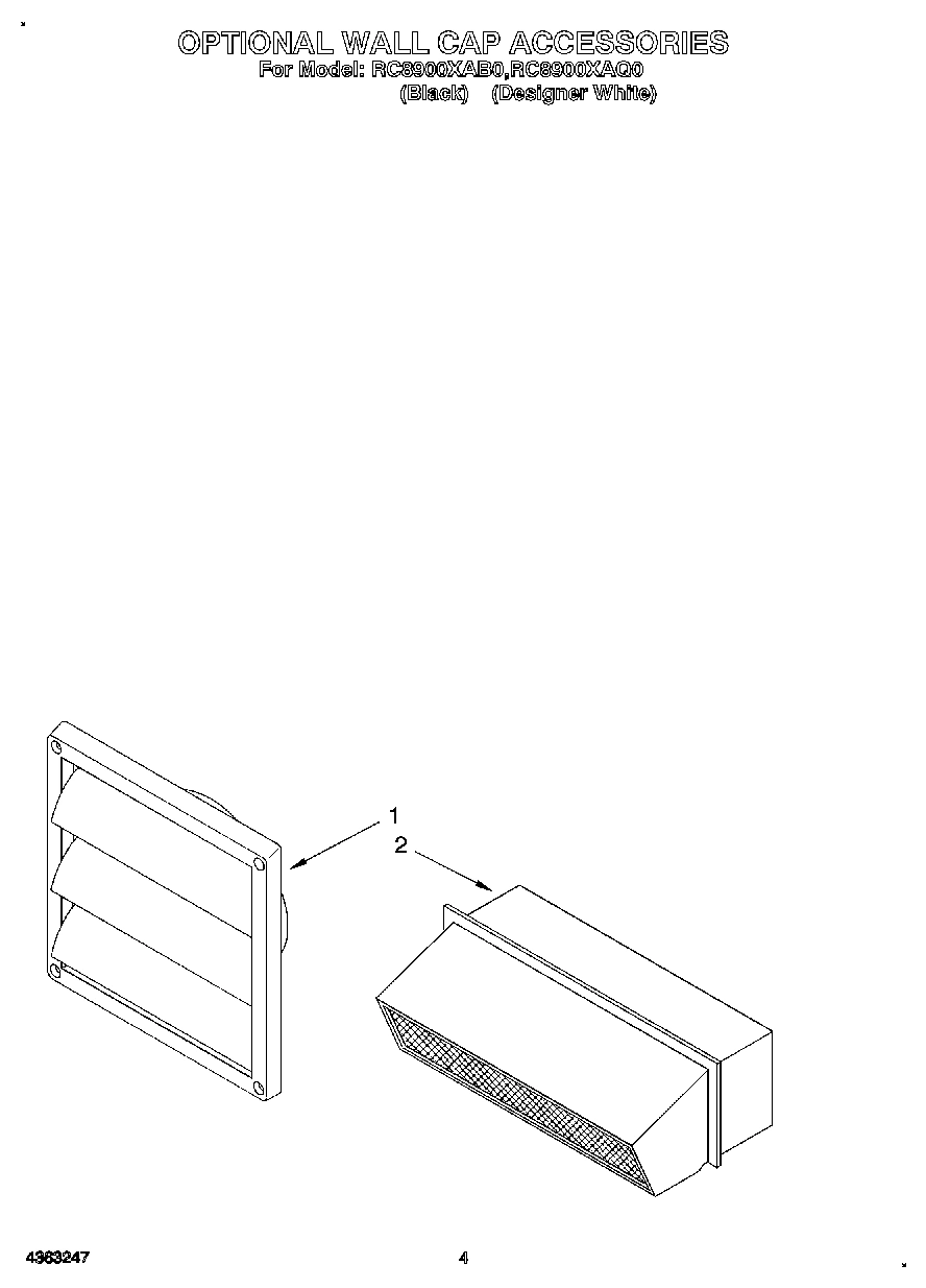 03 - OPTIONAL WALL CAP ACCESSORIES