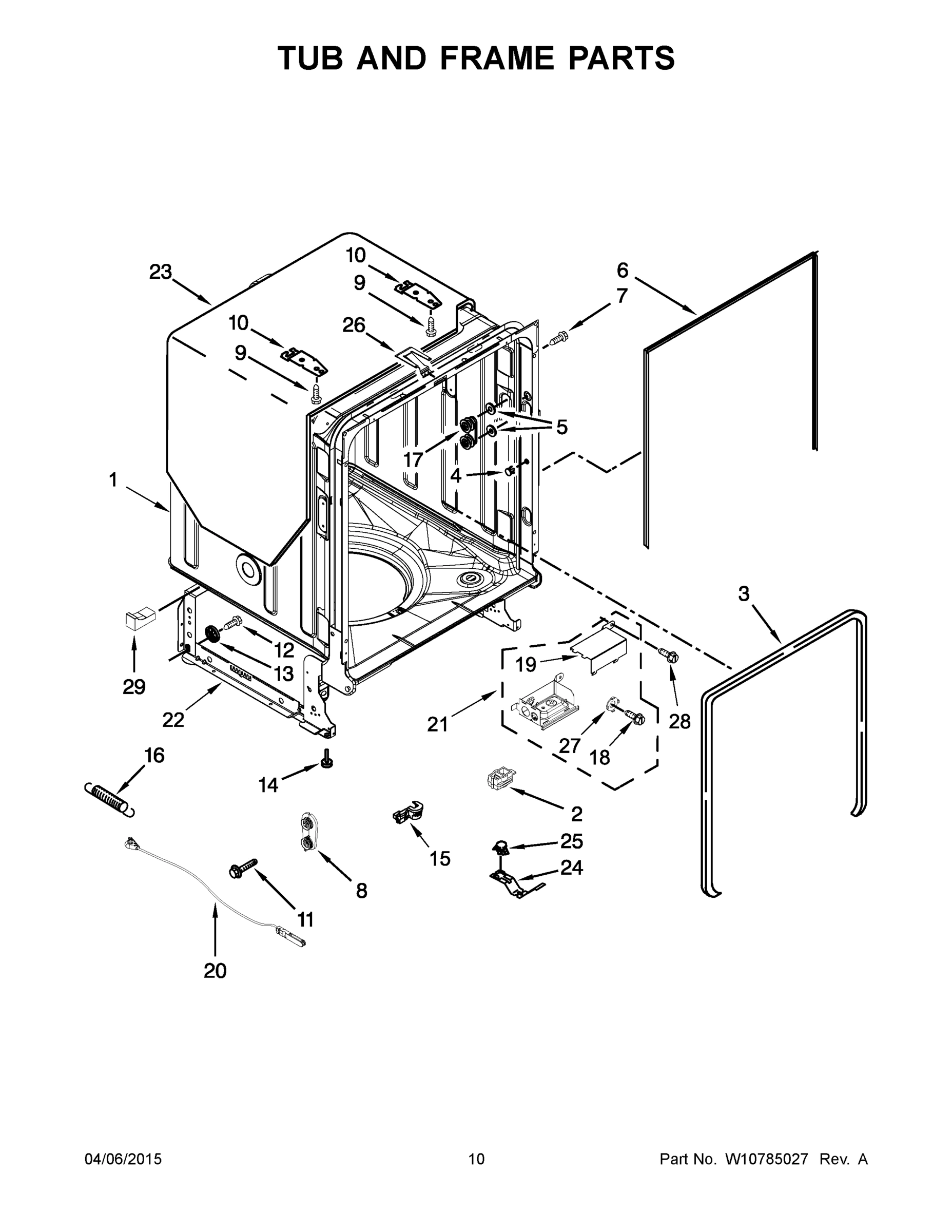 06 - TUB AND FRAME PARTS