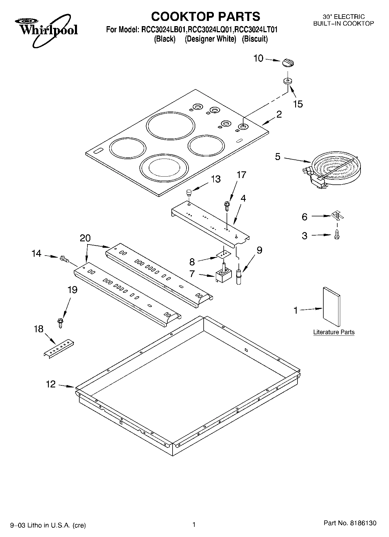 01 - COOKTOP PARTS