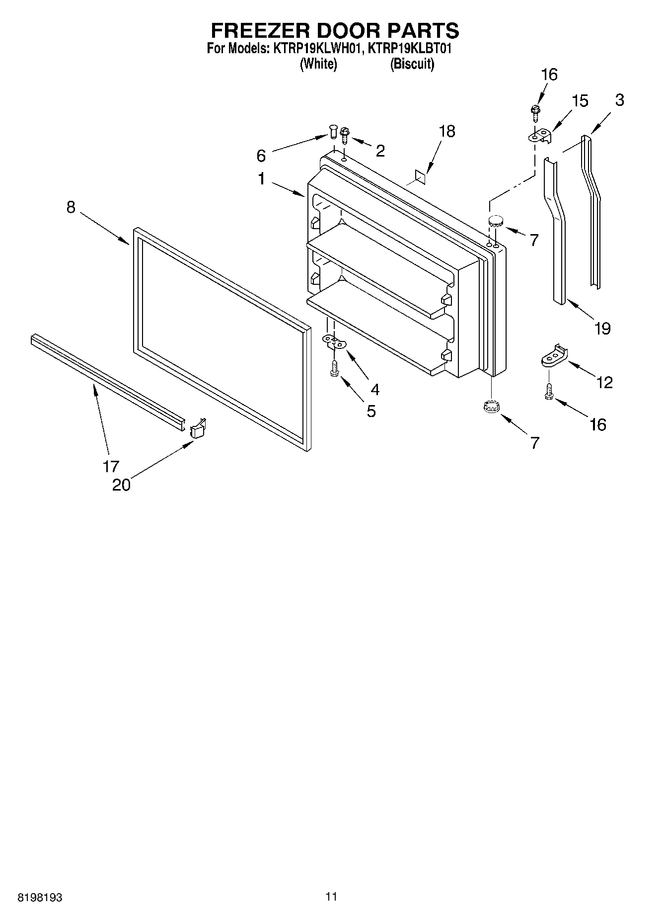 06 - FREEZER DOOR, OPTIONAL