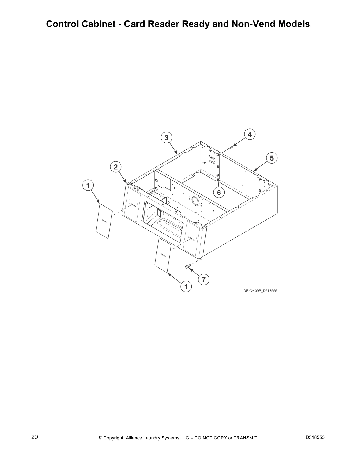 Control Cabinet - Card Reader Ready and Non-Vend Models