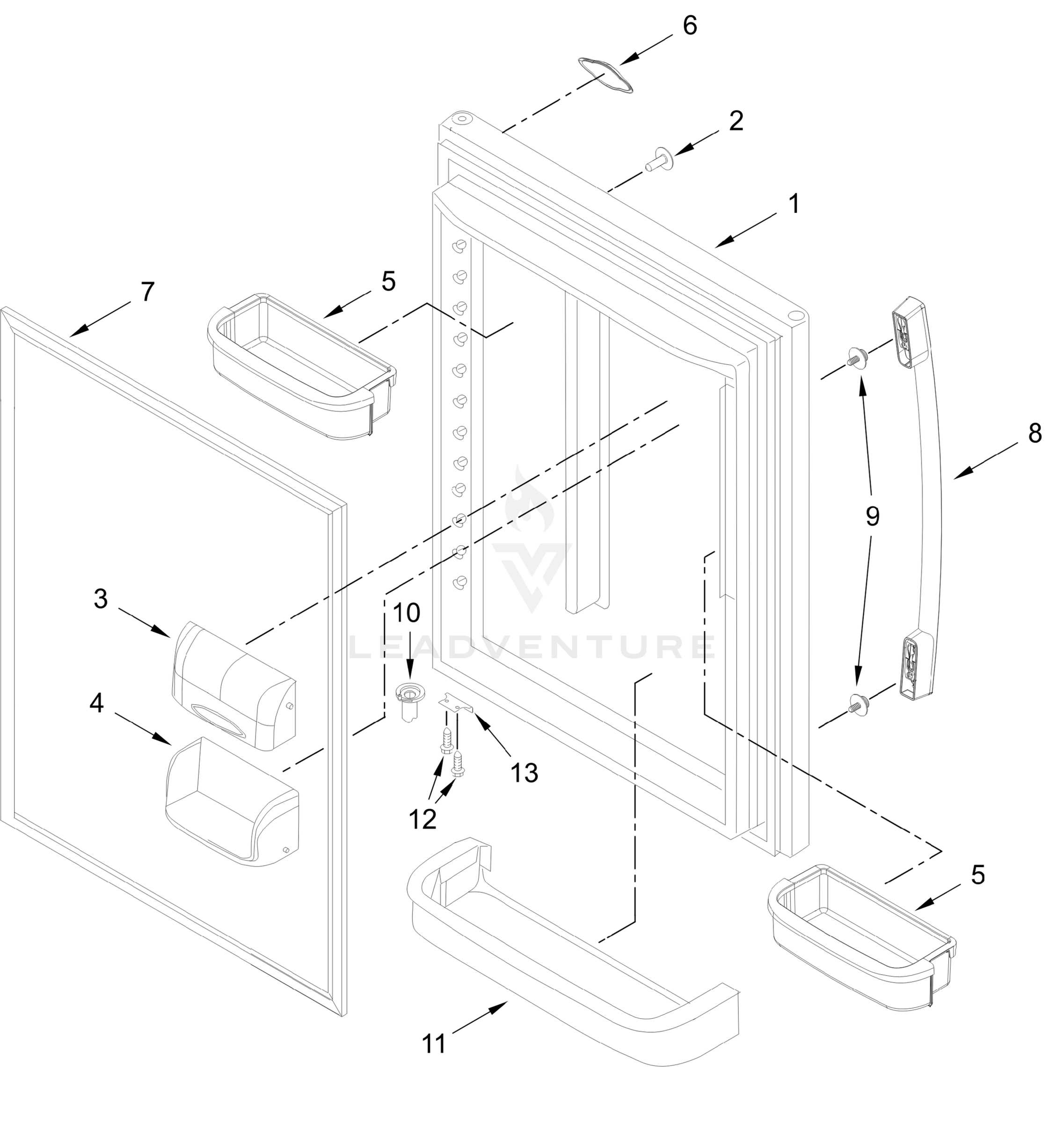REFRIGERATOR DOOR PARTS