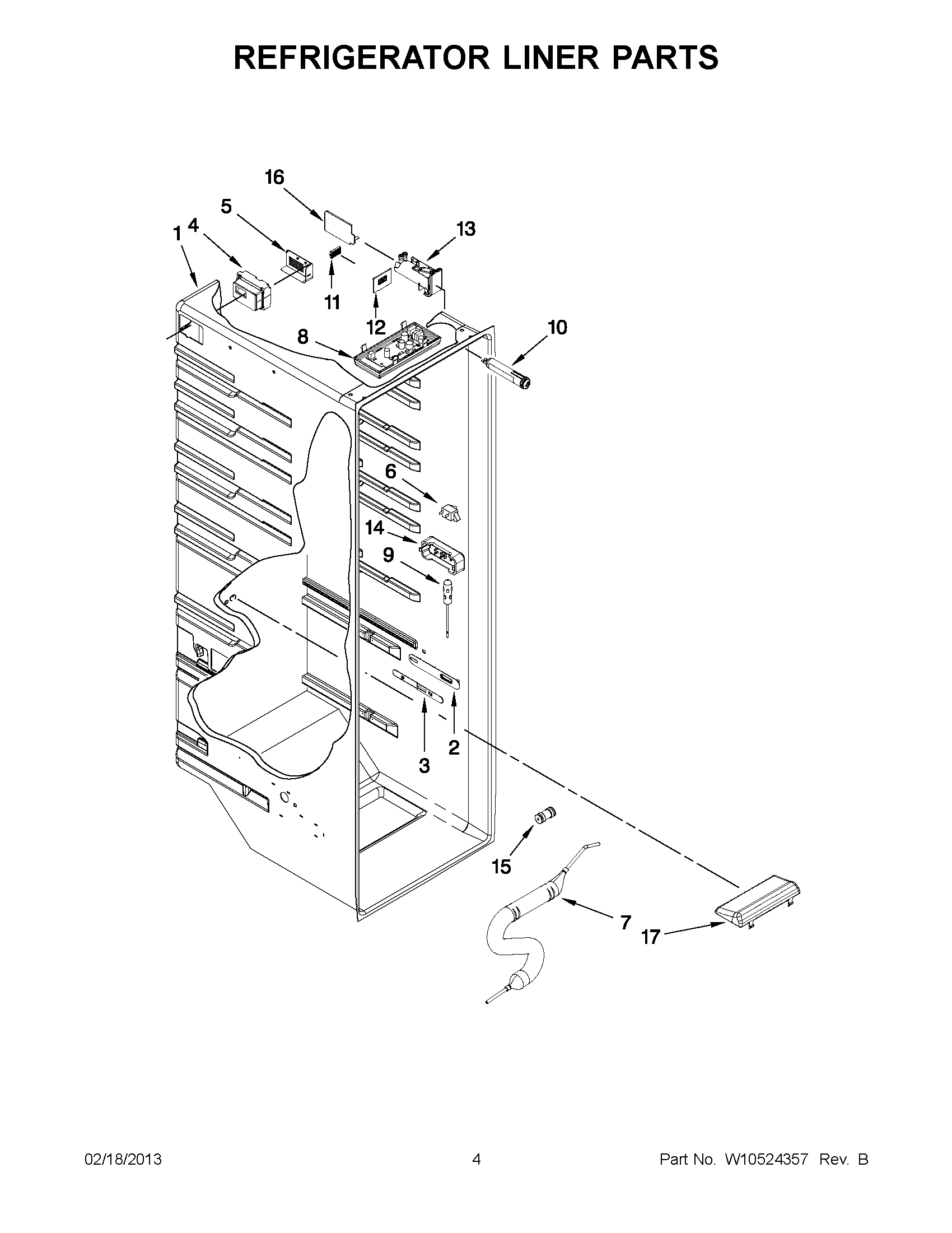 02 - REFRIGERATOR LINER PARTS