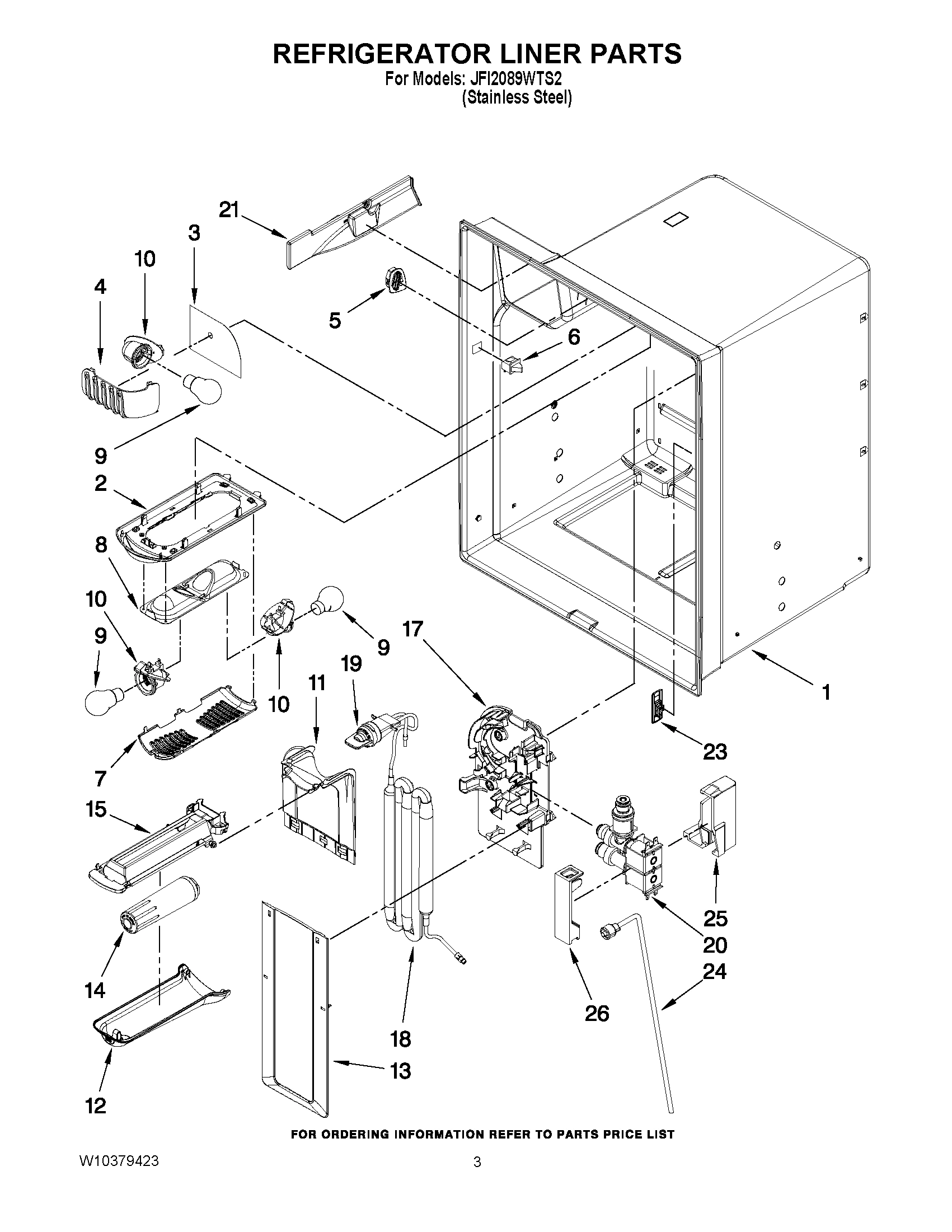 02 - REFRIGERATOR LINER PARTS