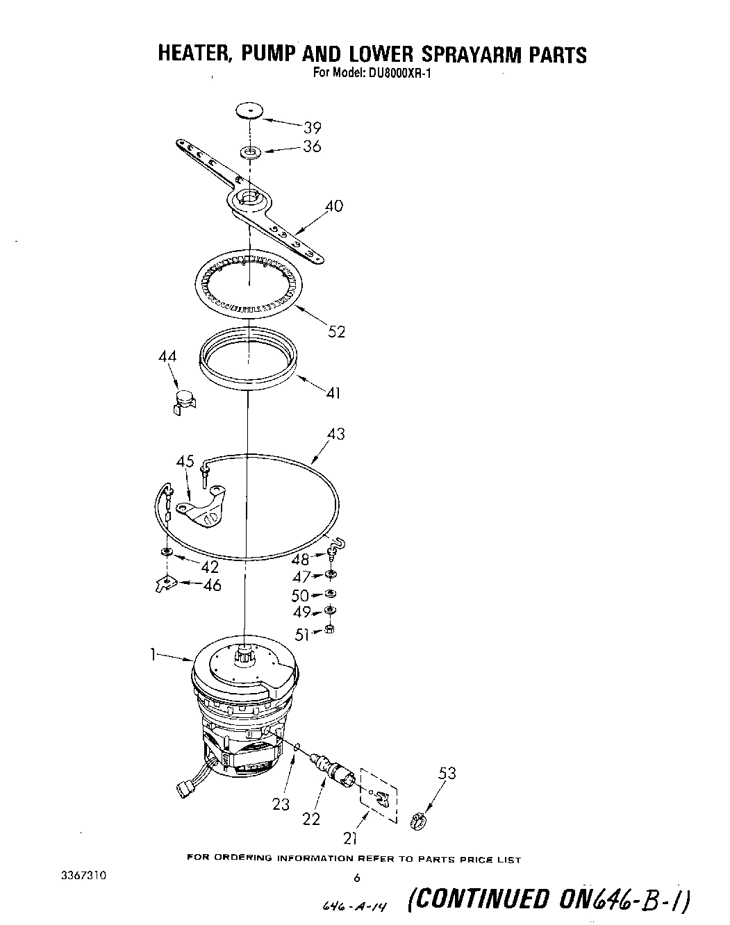04 - HEATER, PUMP AND LOWER SPRAY ARM