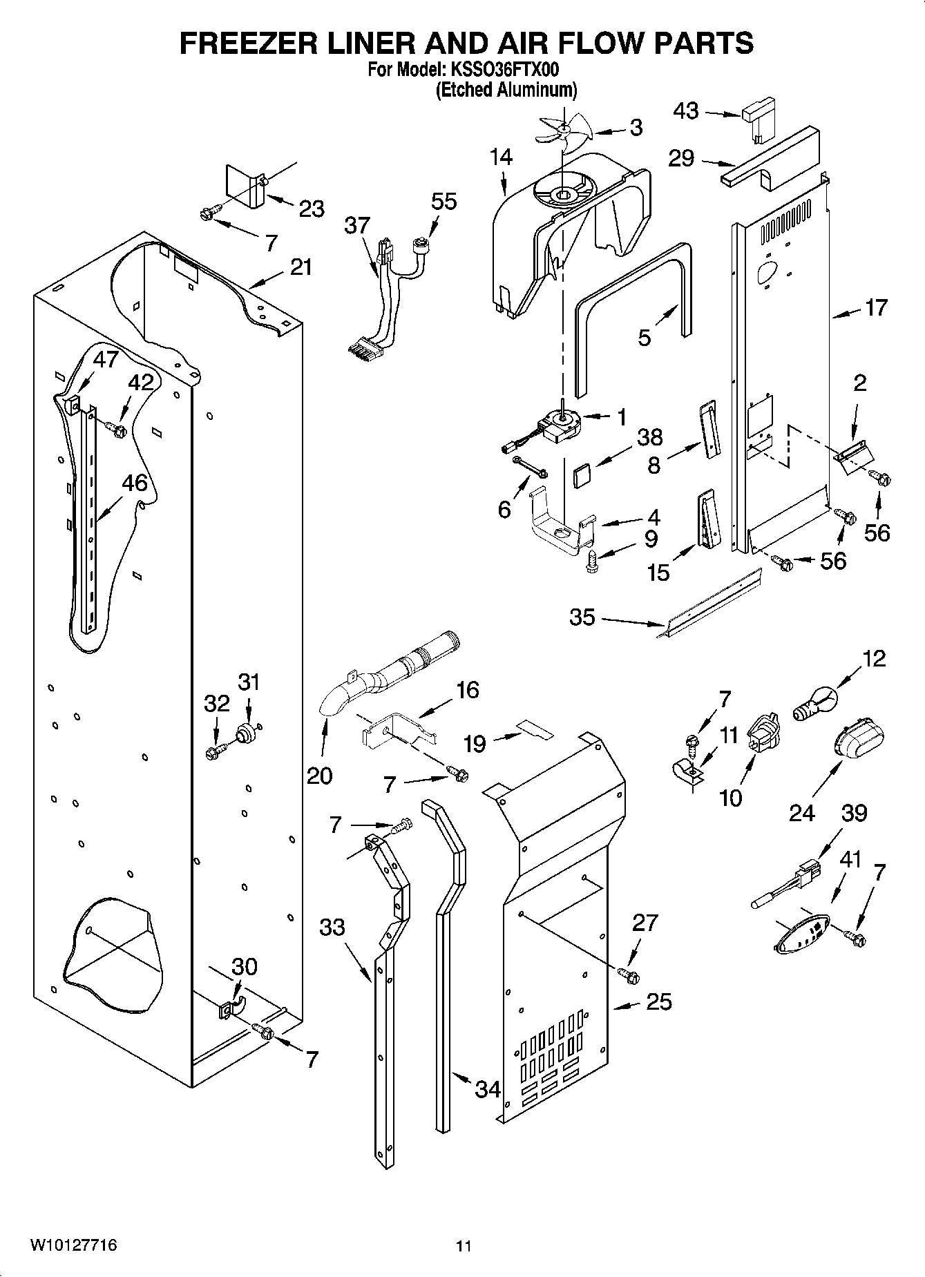 08 - FREEZER LINER AND AIR FLOW PARTS
