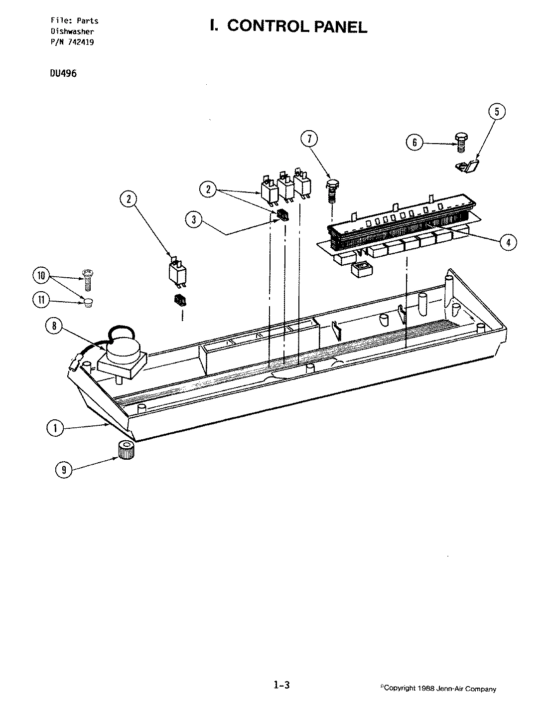 01 - CONTROL PANEL (DU496)