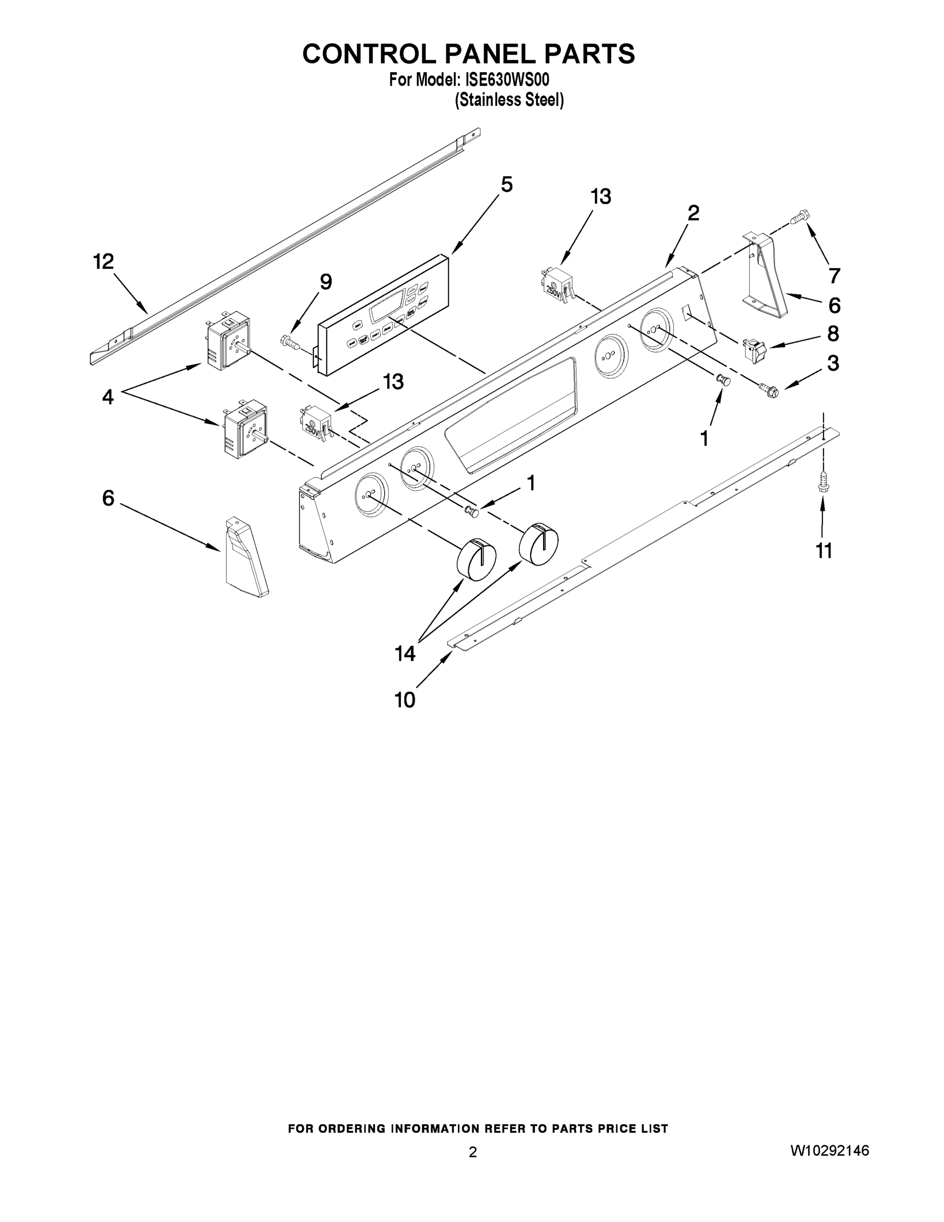 02 - CONTROL PANEL PARTS