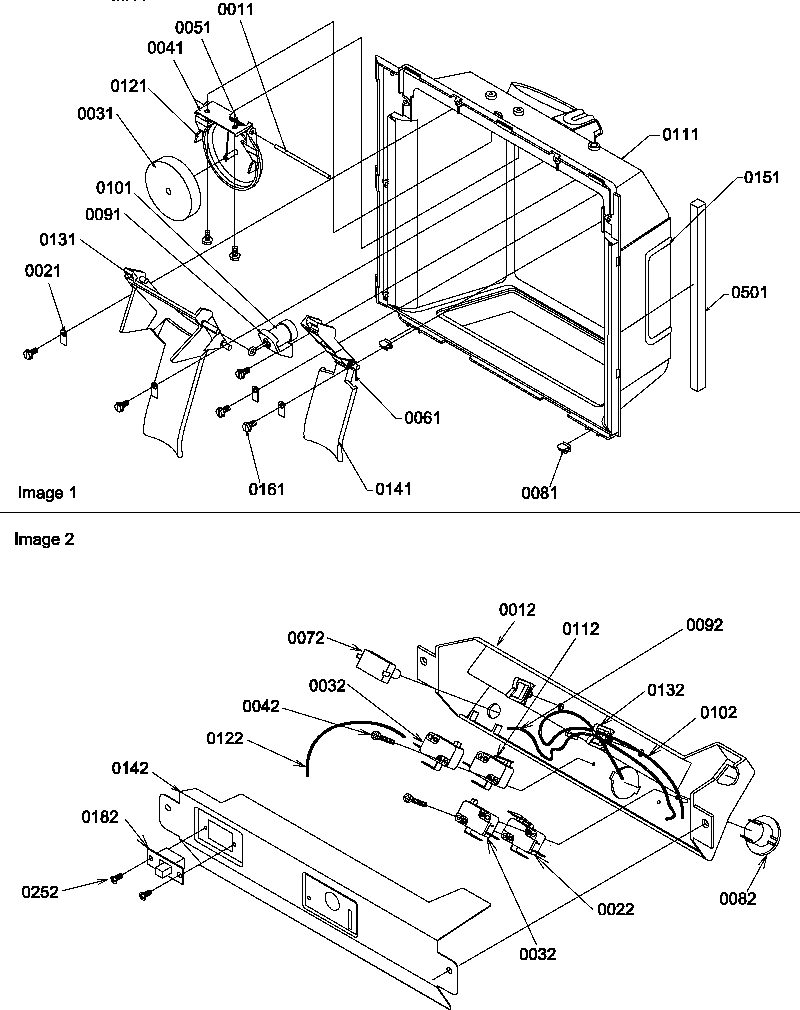 08 - ICE/WATER CAVITY & ELEC BRKT ASSY