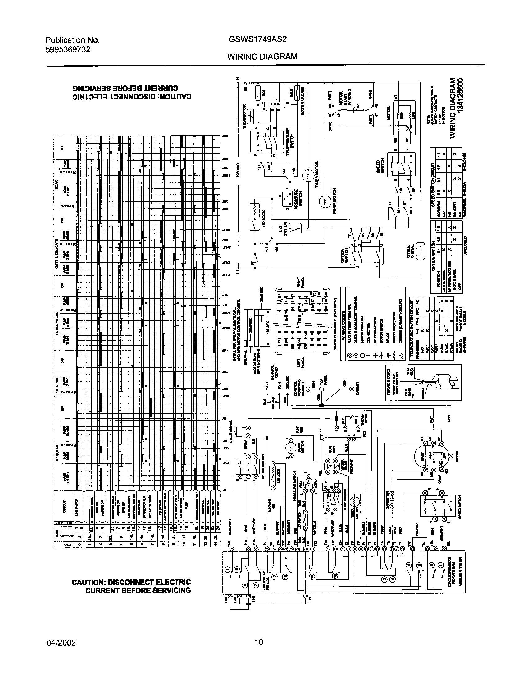 10 - 134125600 WIRING DIAGRAM