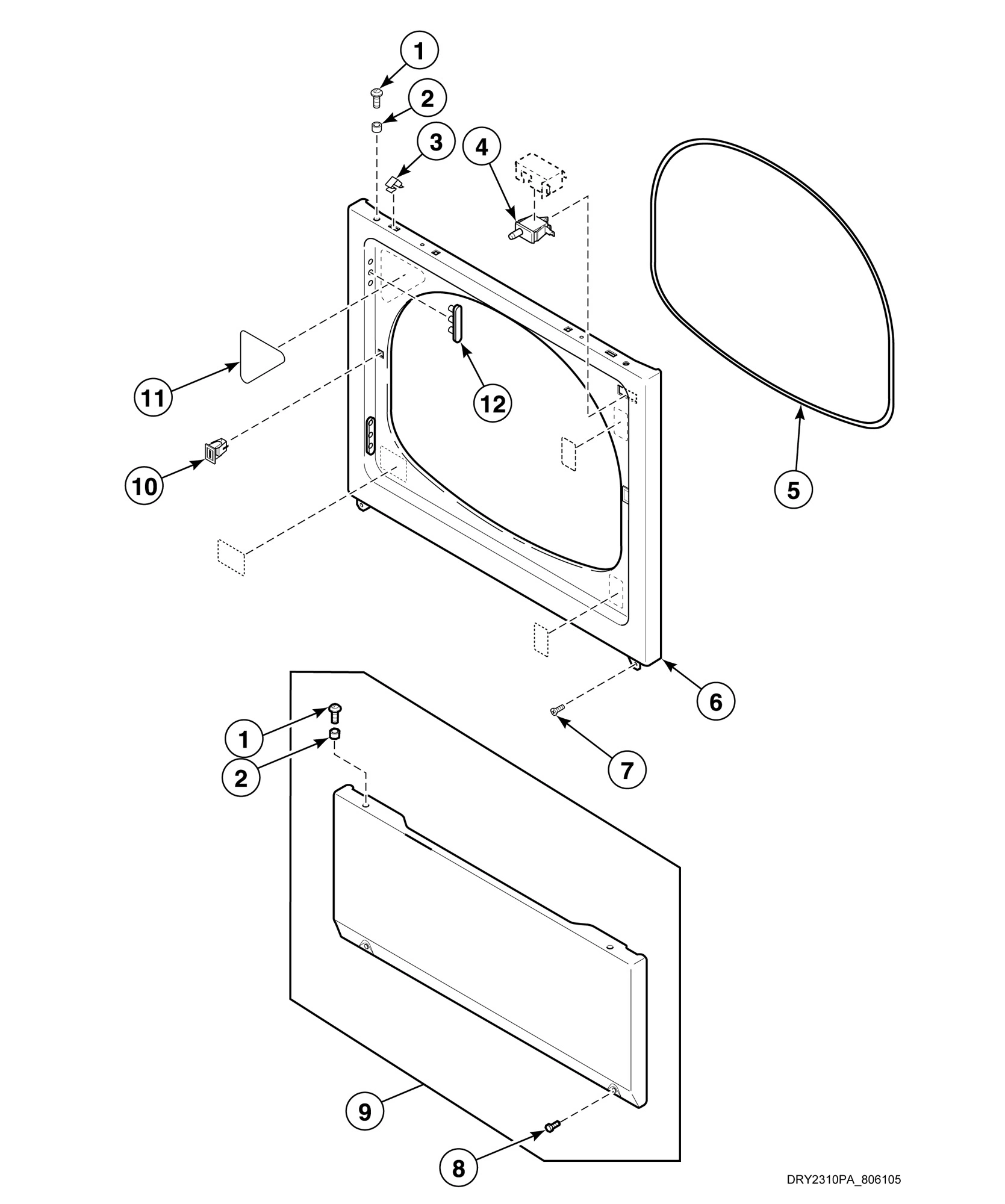 Access Panel, Front Panel and Seal (Drawing 1 of 5)