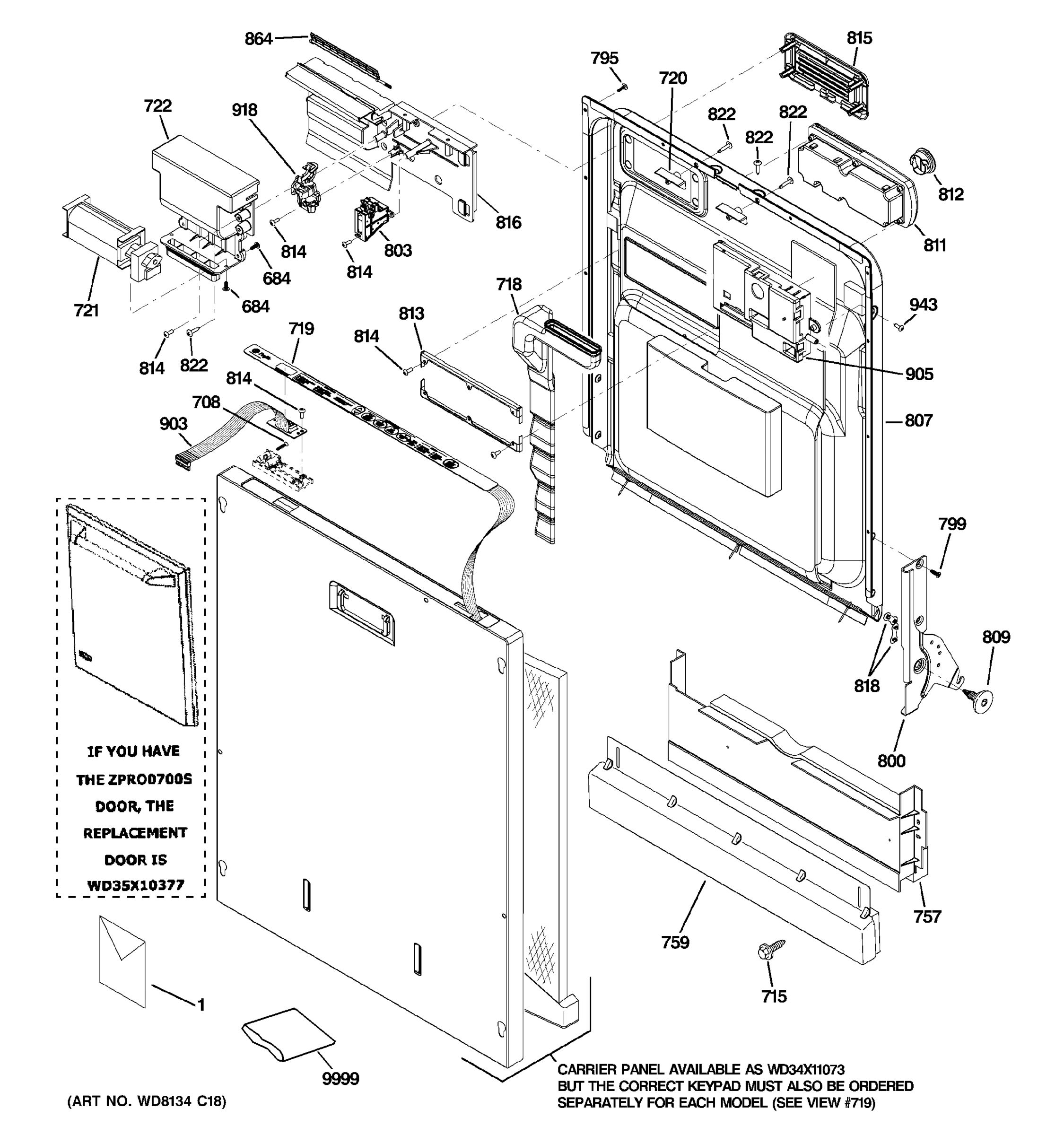 ESCUTCHEON & DOOR ASSEMBLY