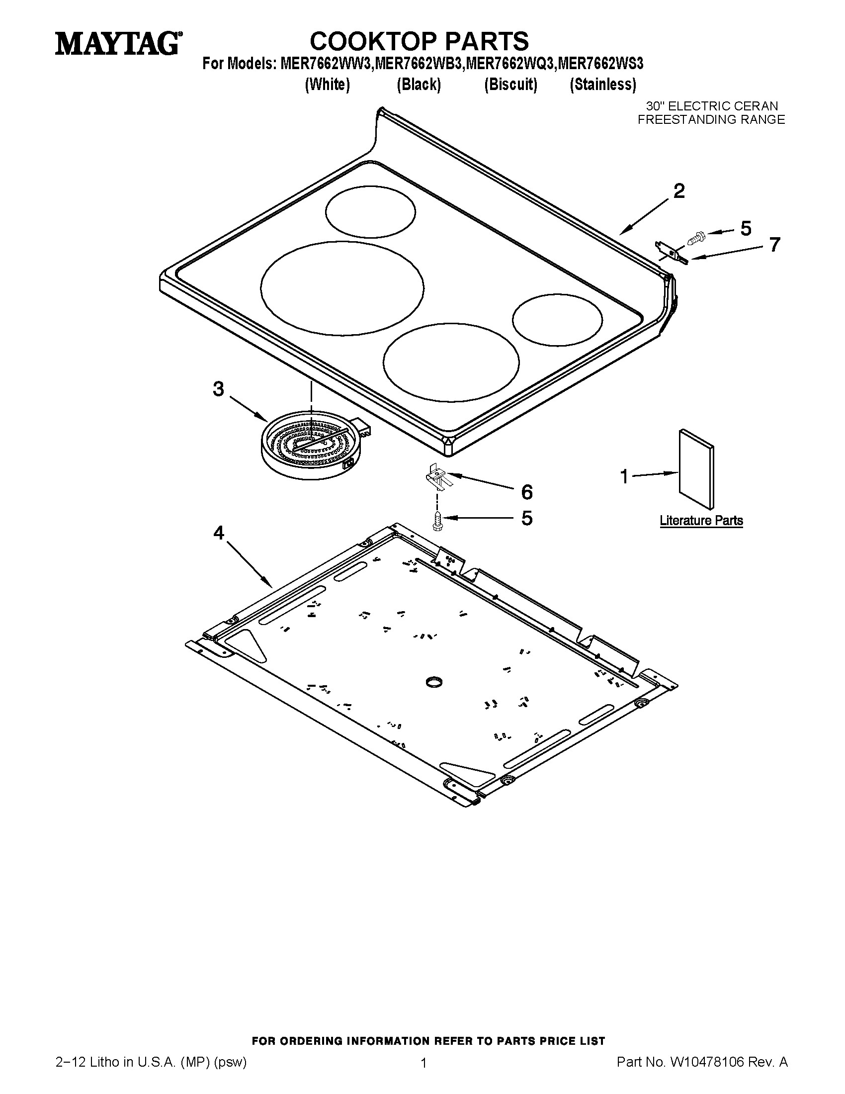 01 - COOKTOP PARTS