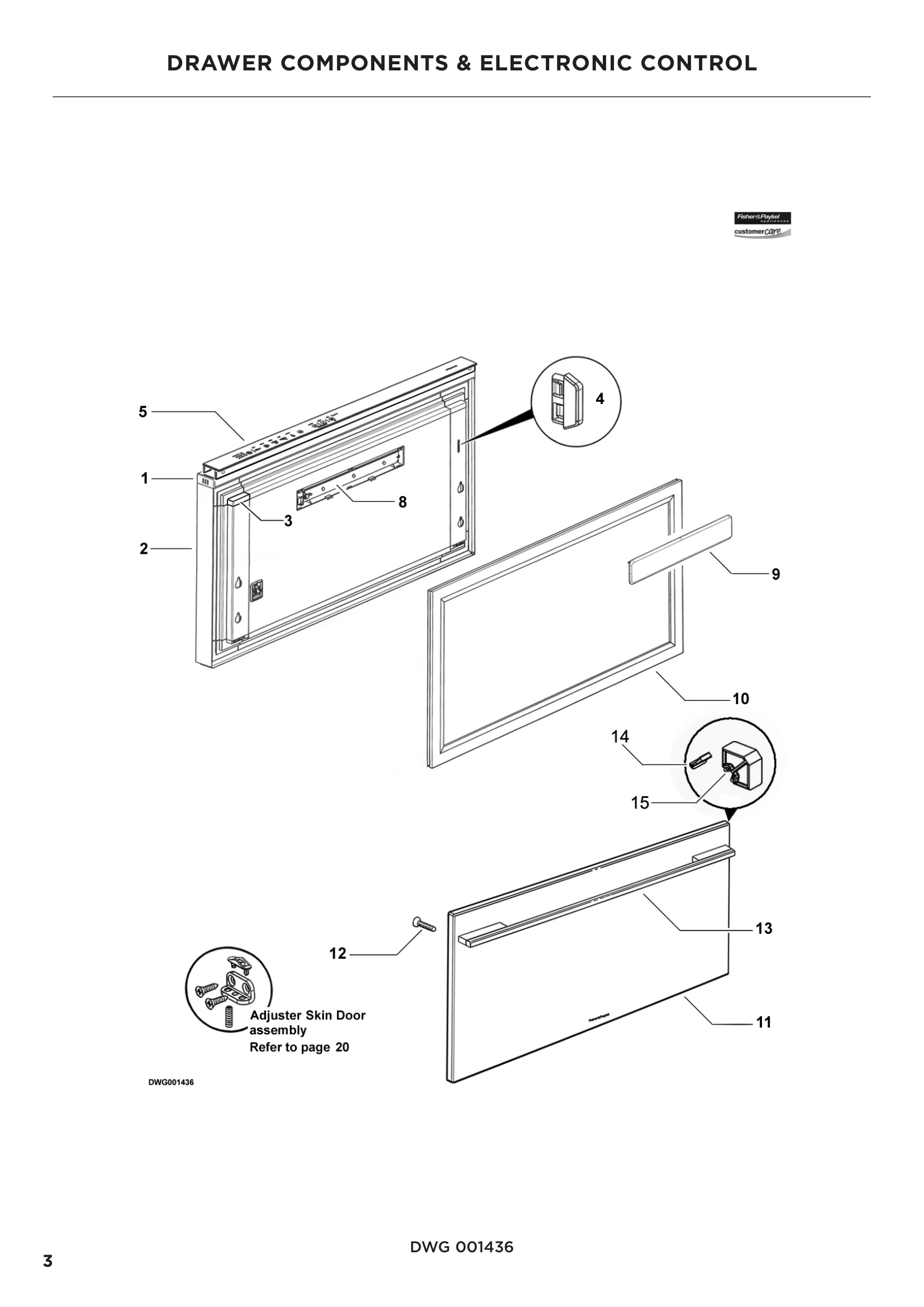 DRAWER COMPONENTS & ELECTRONIC CONTROL