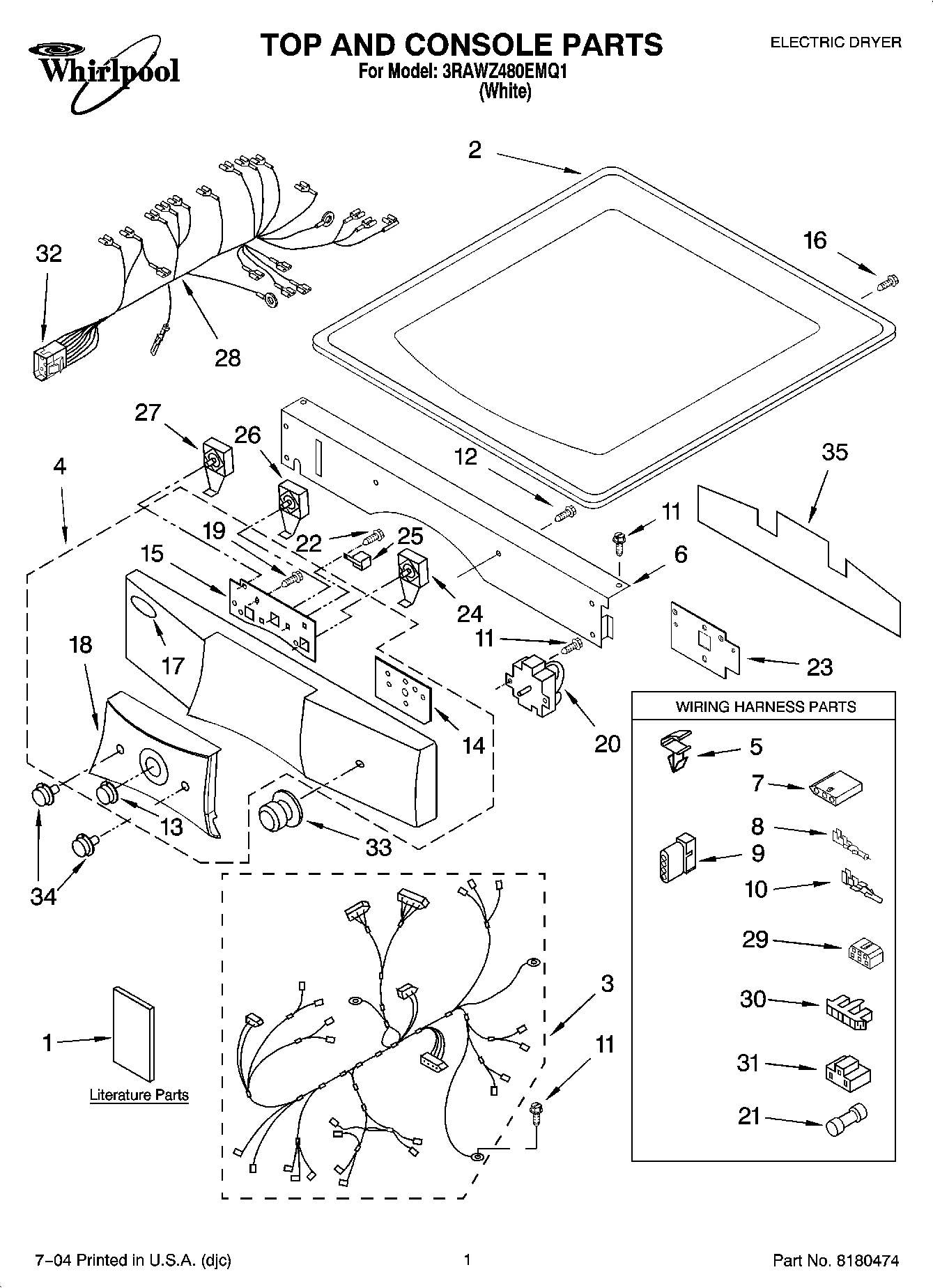 01 - TOP AND CONSOLE PARTS