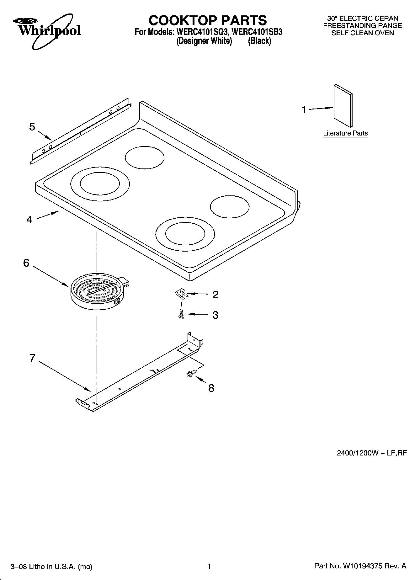 01 - COOKTOP PARTS