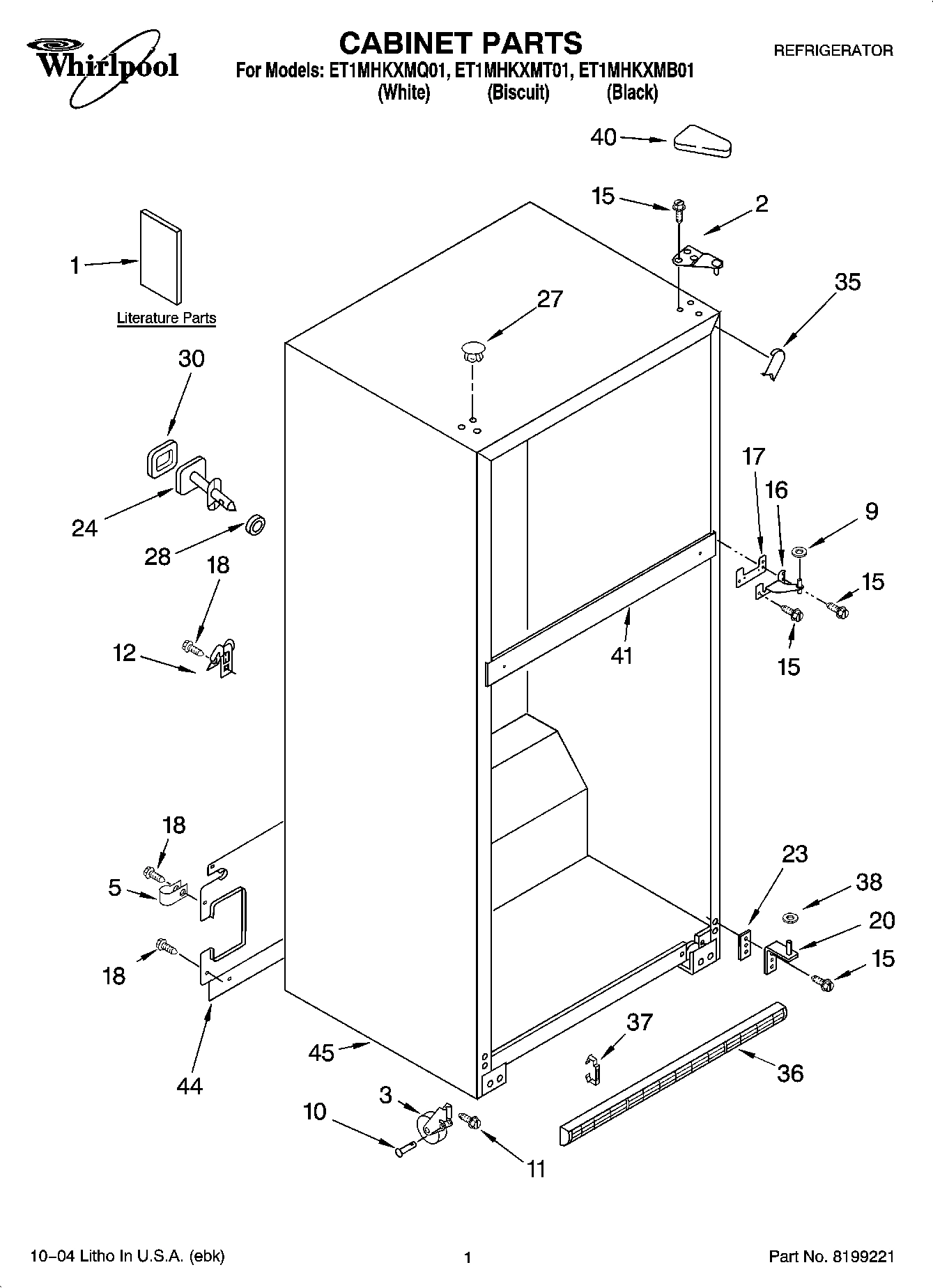 01 - CABINET PARTS