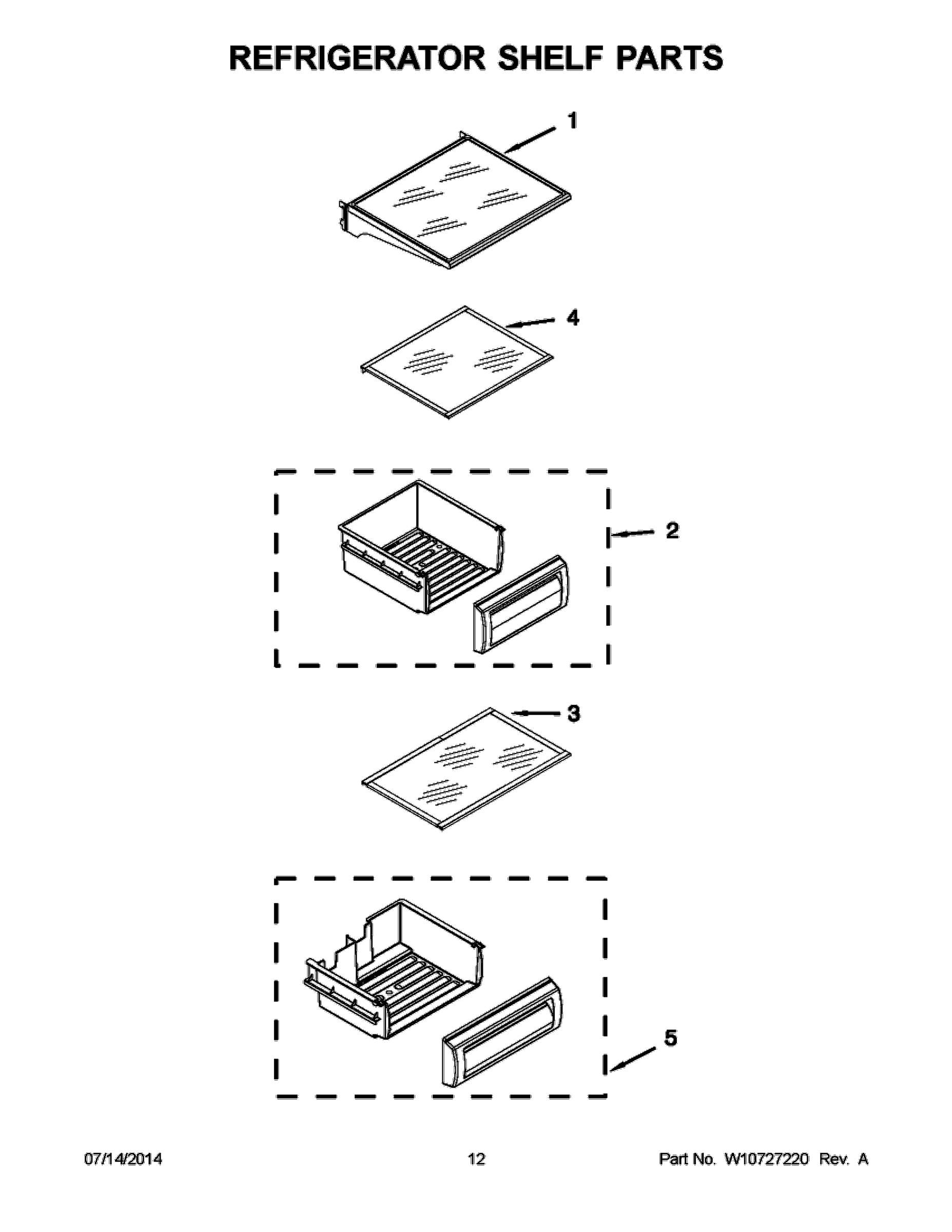 07 - REFRIGERATOR SHELF PARTS