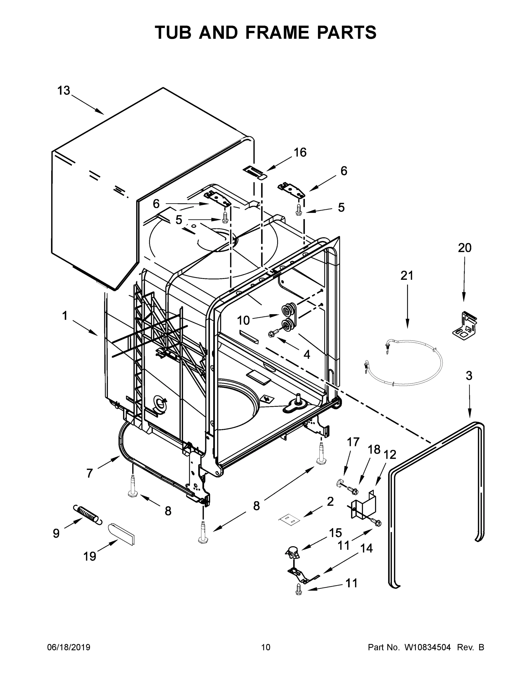 06 - TUB AND FRAME PARTS
