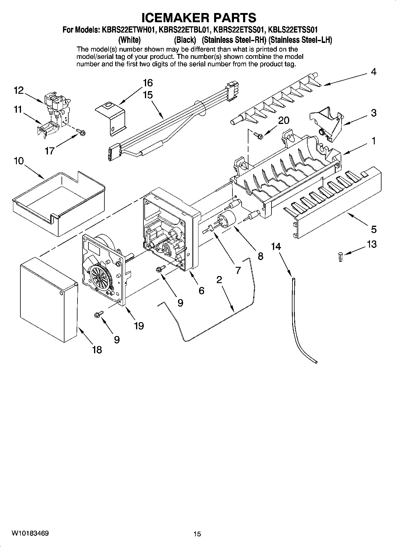 08 - ICEMAKER PARTS, OPTIONAL PARTS (NOT INCLUDED)