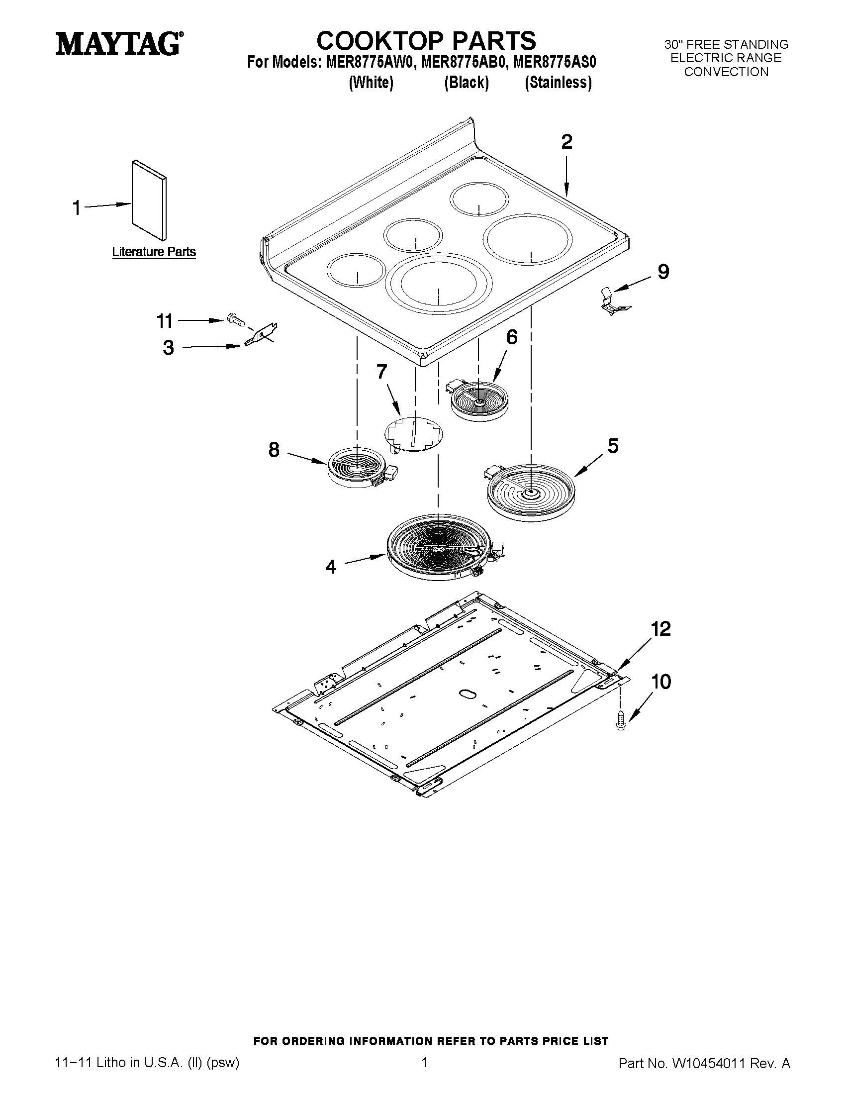 01 - COOKTOP PARTS