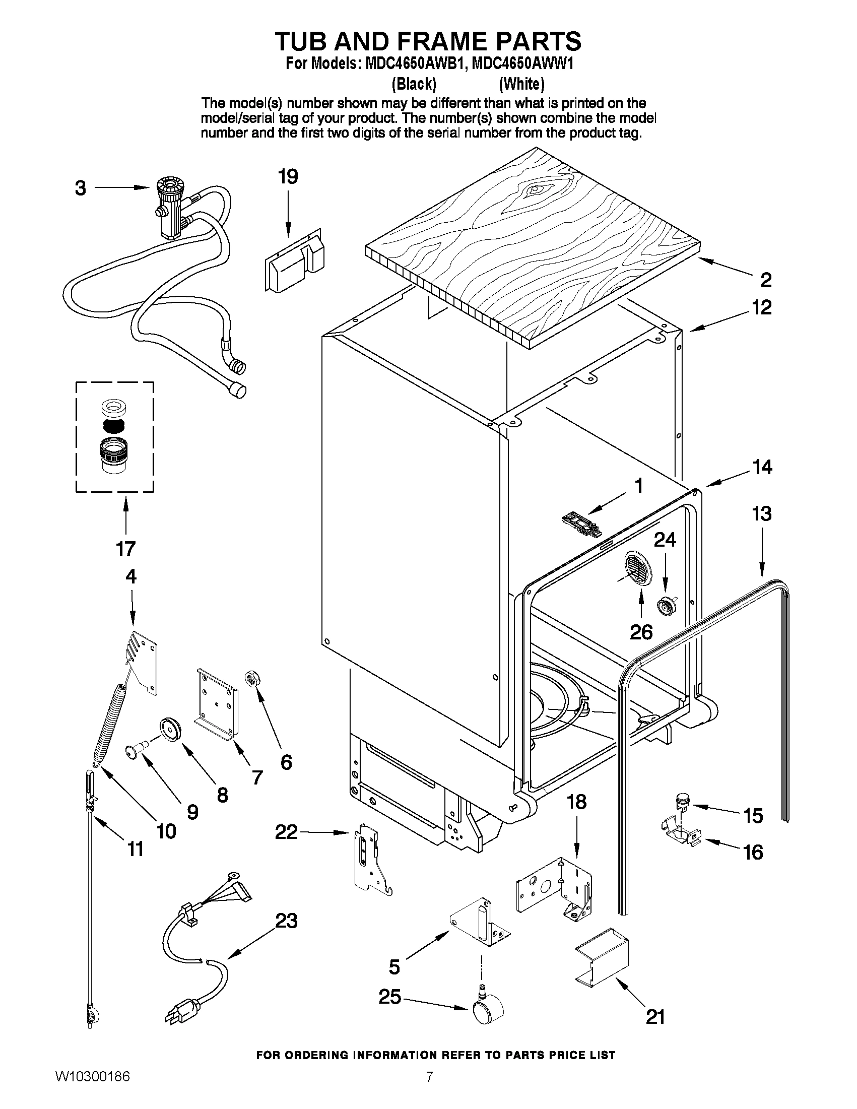 07 - TUB AND FRAME PARTS
