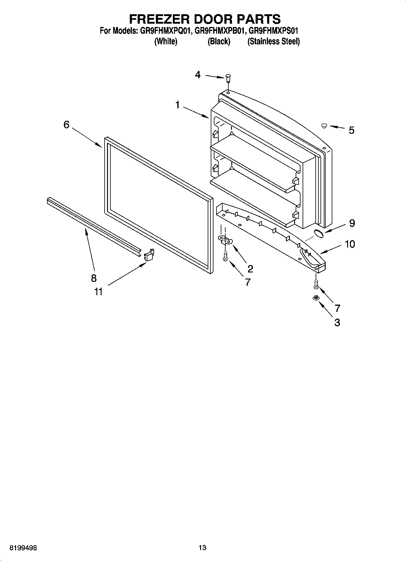 07 - FREEZER DOOR PARTS, OPTIONAL PARTS