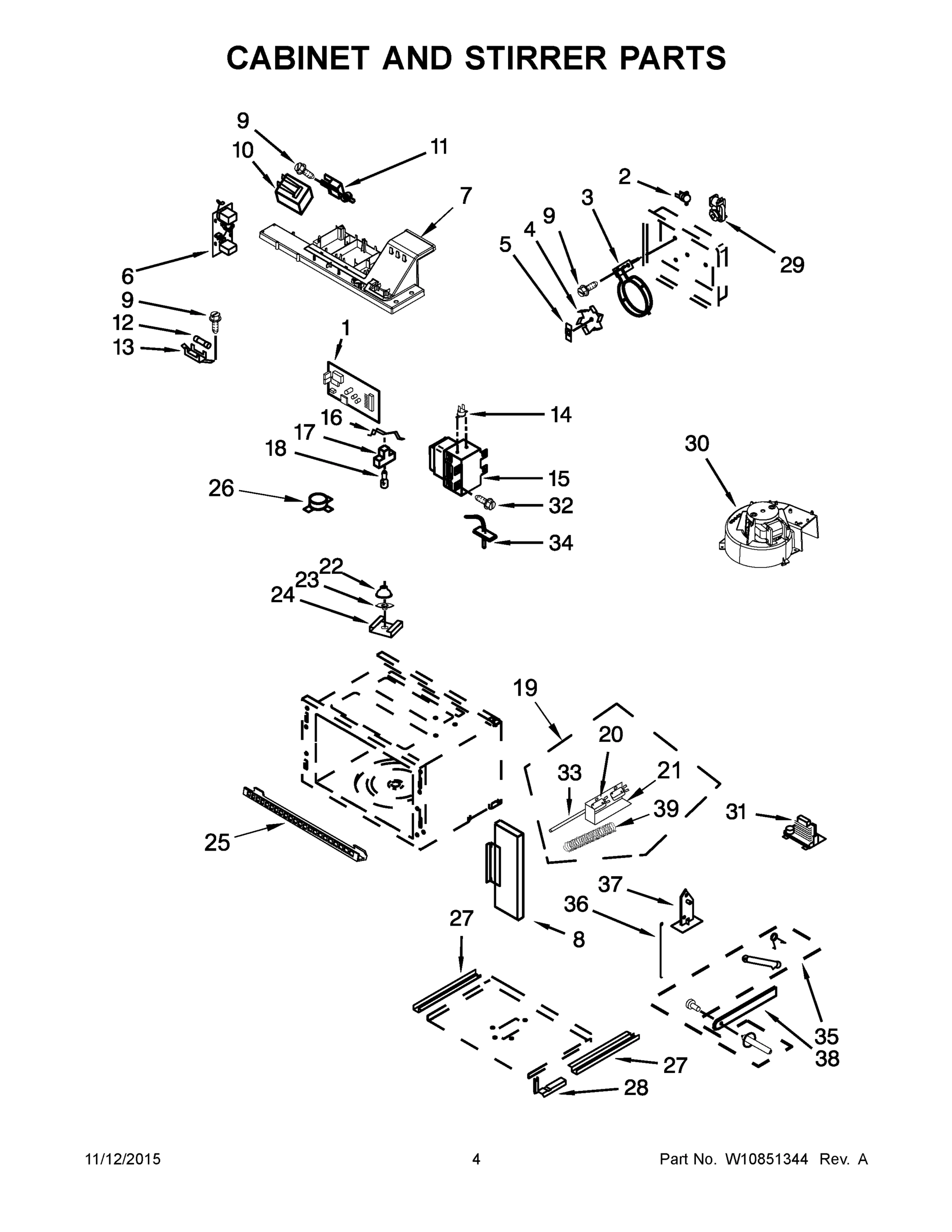03 - CABINET AND STIRRER PARTS