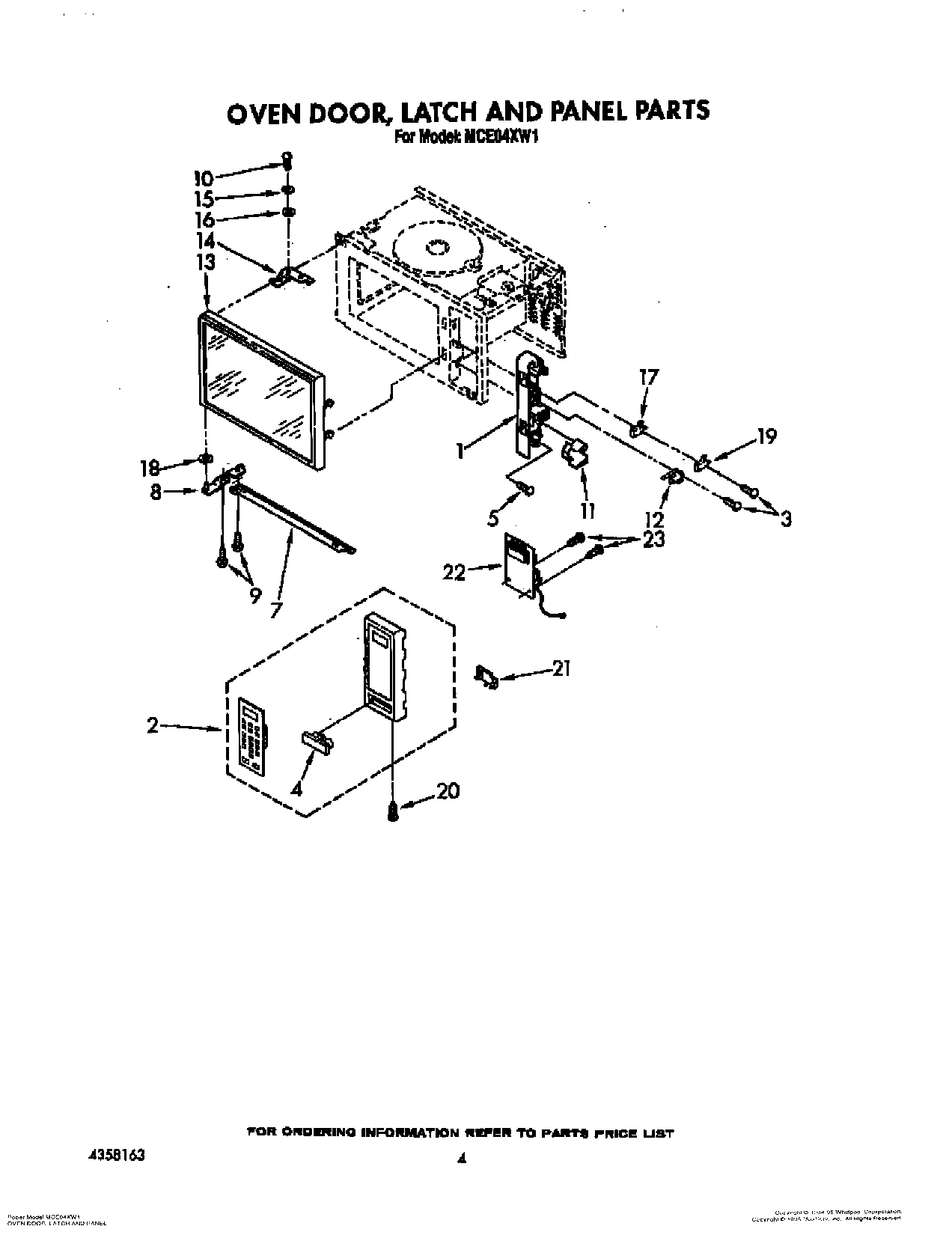 04 - OVEN DOOR, LATCH AND PANEL