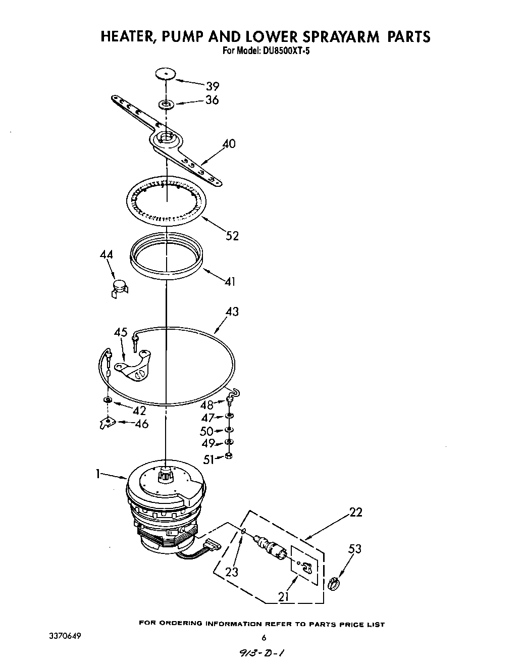 04 - HEATER, PUMP AND LOWER SPRAY ARM