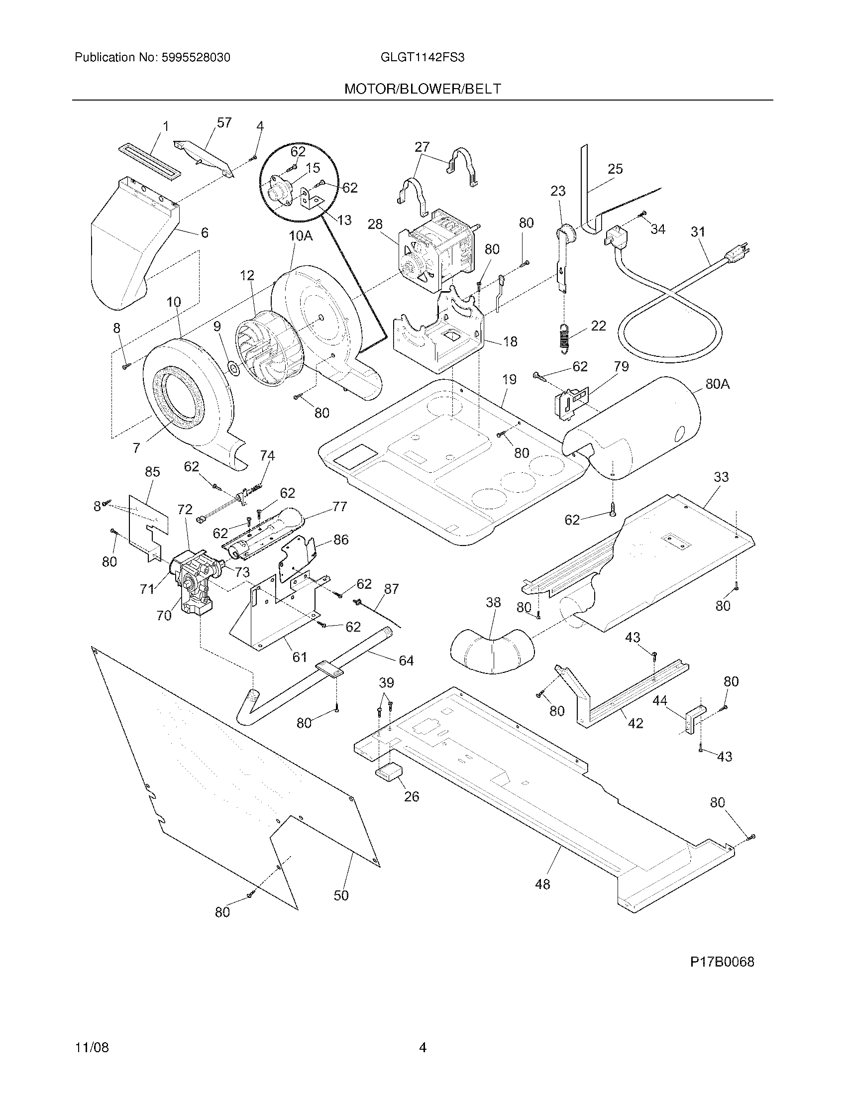 05 - MOTOR/BLOWER/BELT