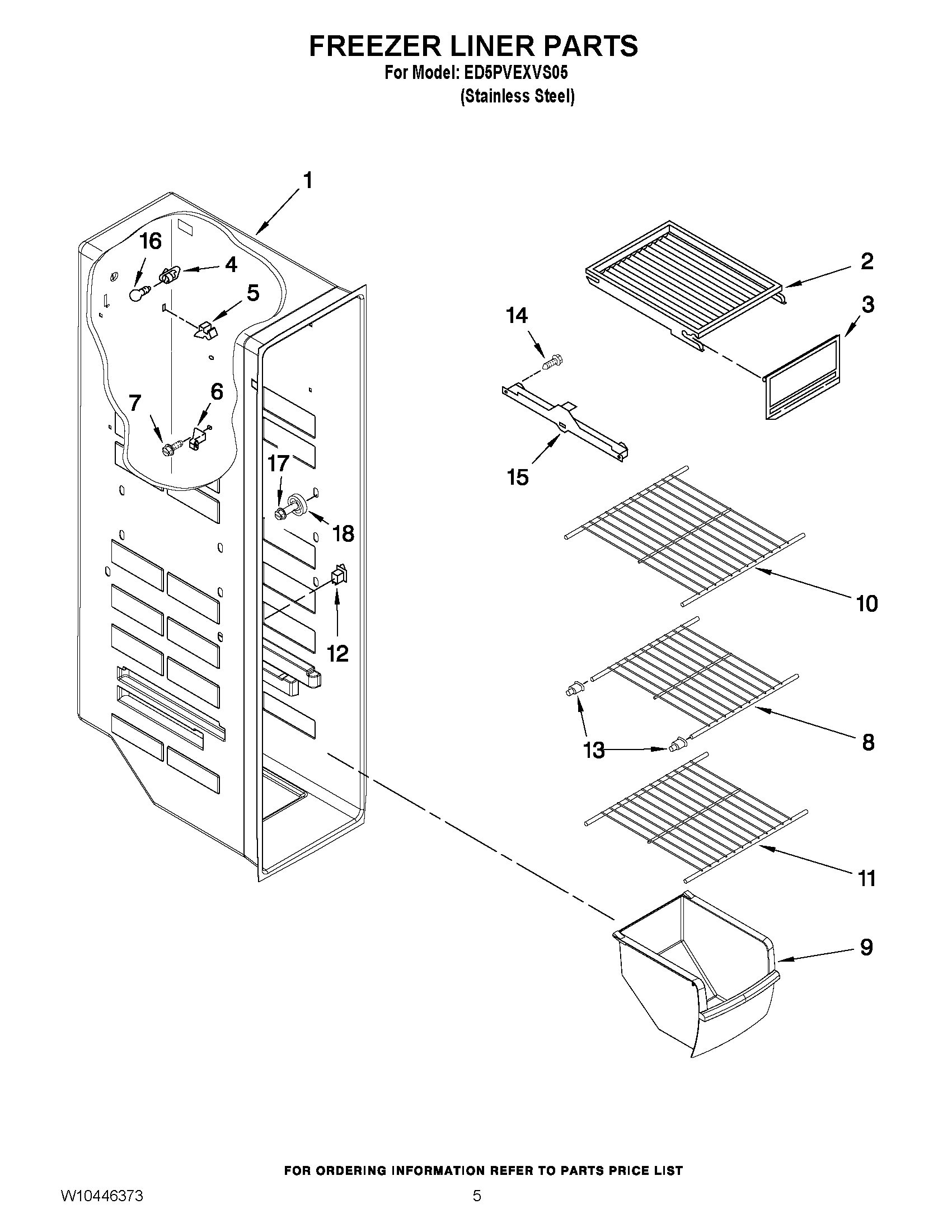 04 - FREEZER LINER PARTS