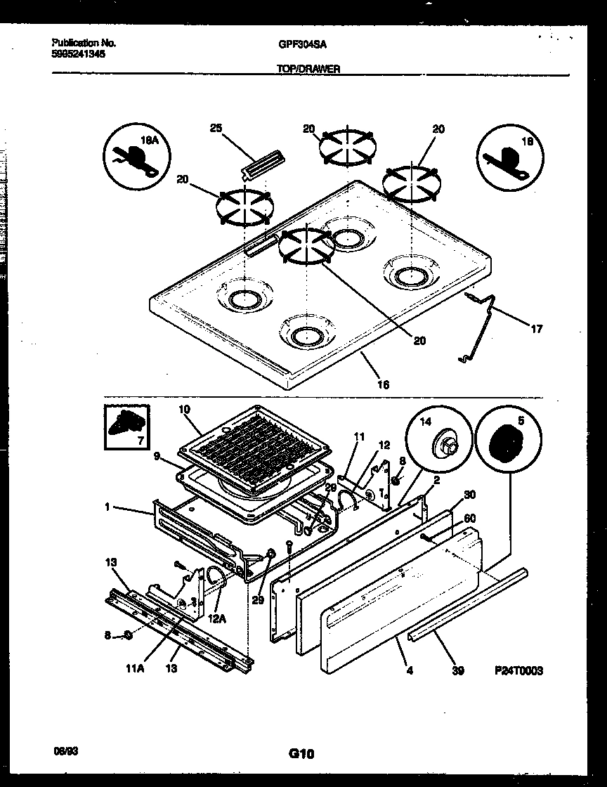 05 - COOKTOP AND BROILER DRAWER PARTS