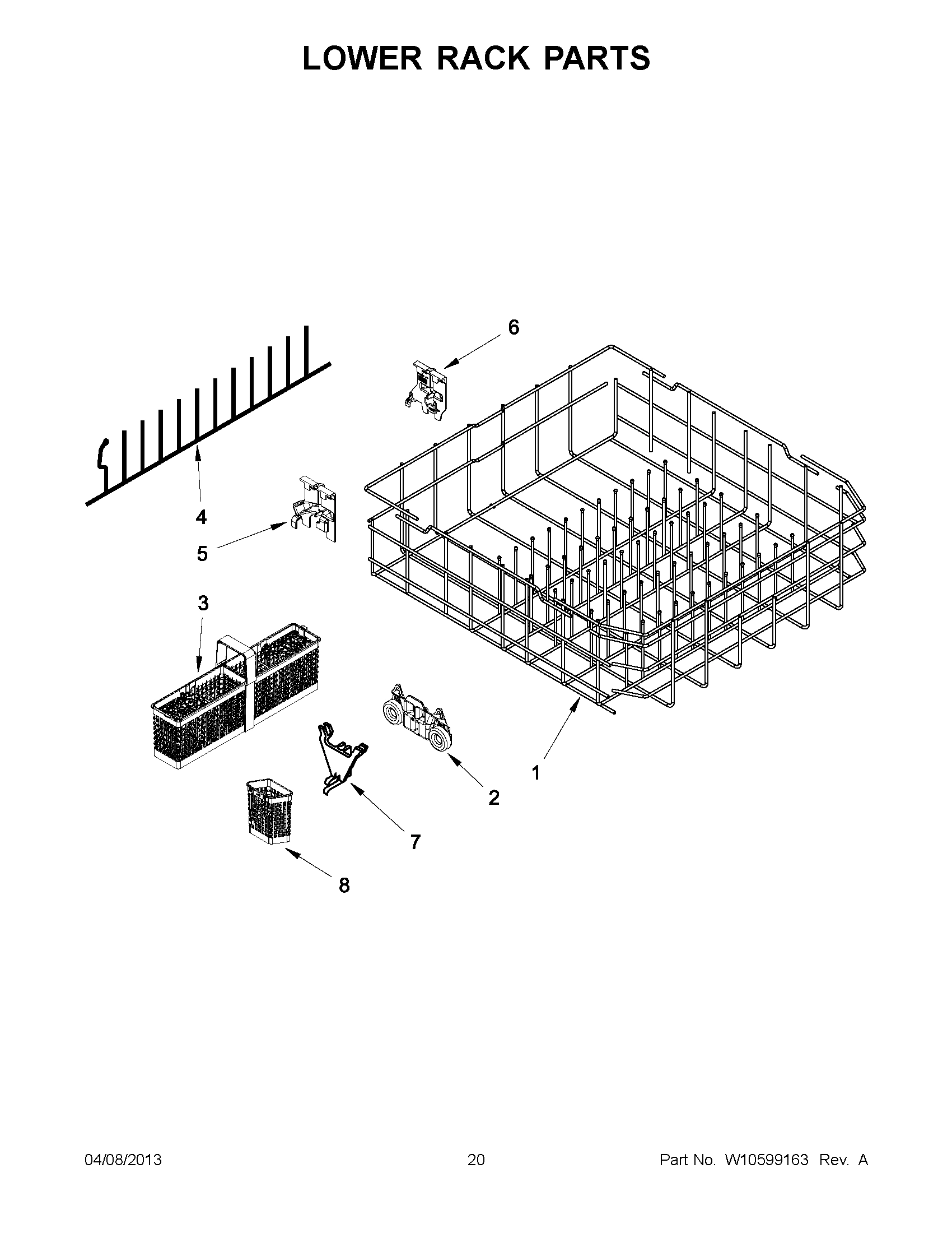 10 - LOWER RACK PARTS