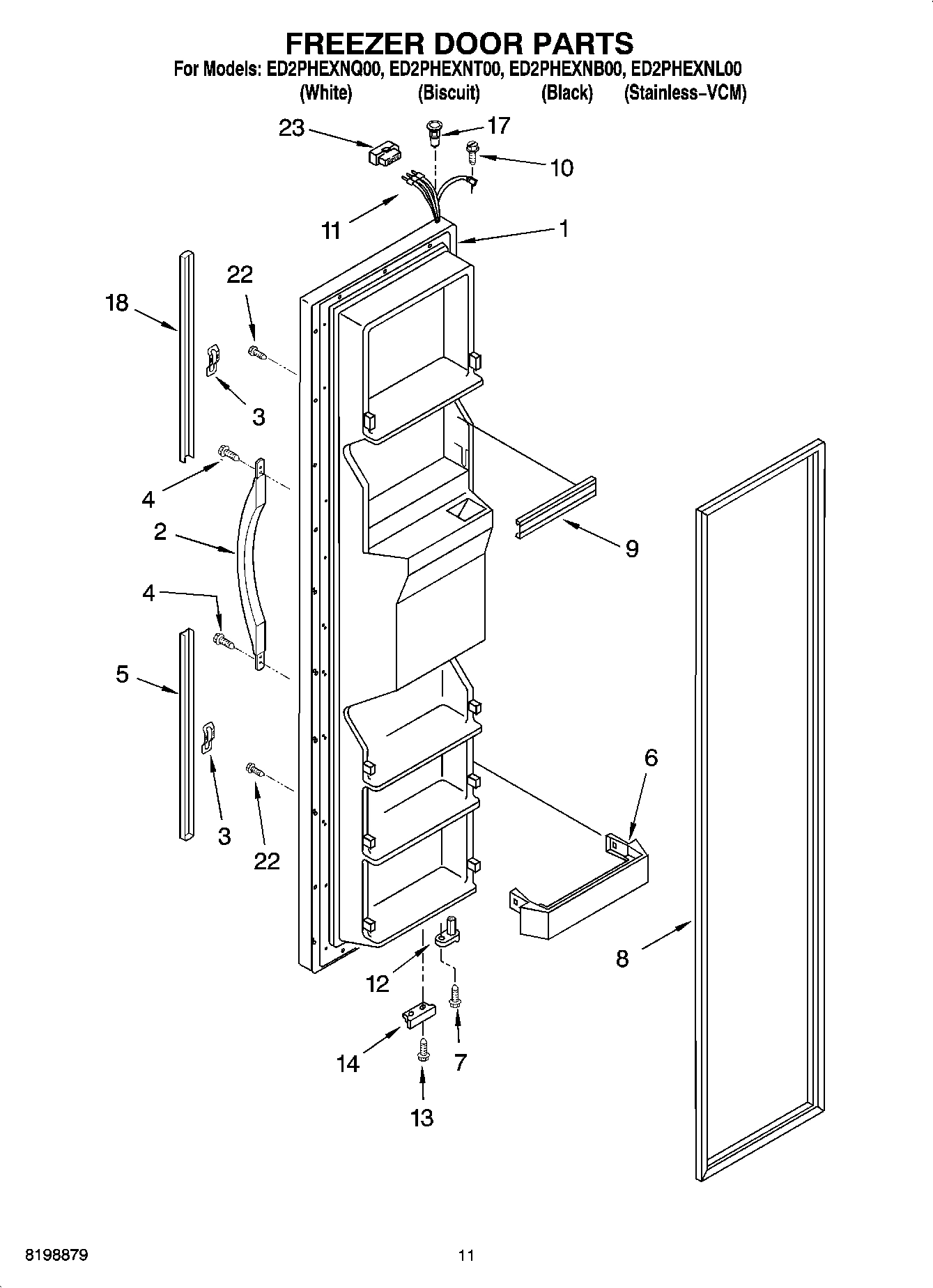 07 - FREEZER DOOR PARTS