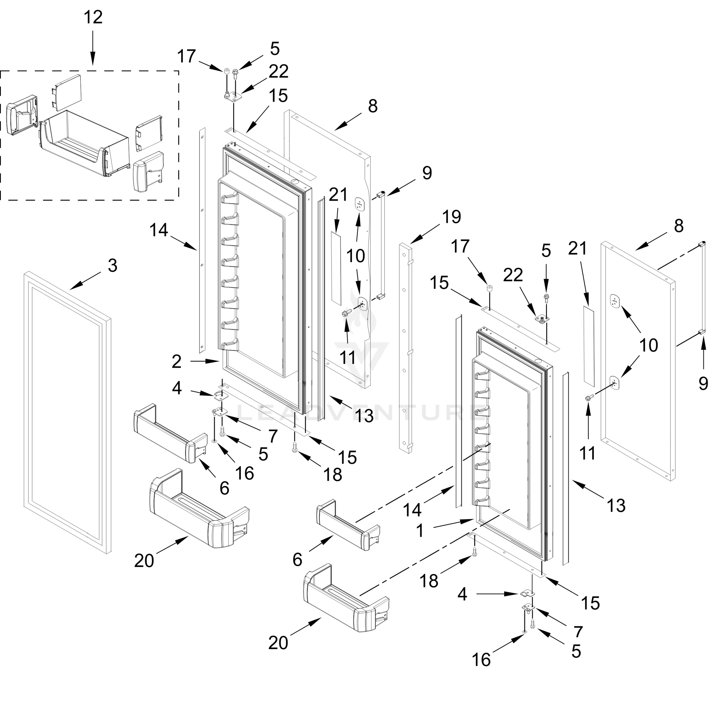 REFRIGERATOR DOOR PARTS