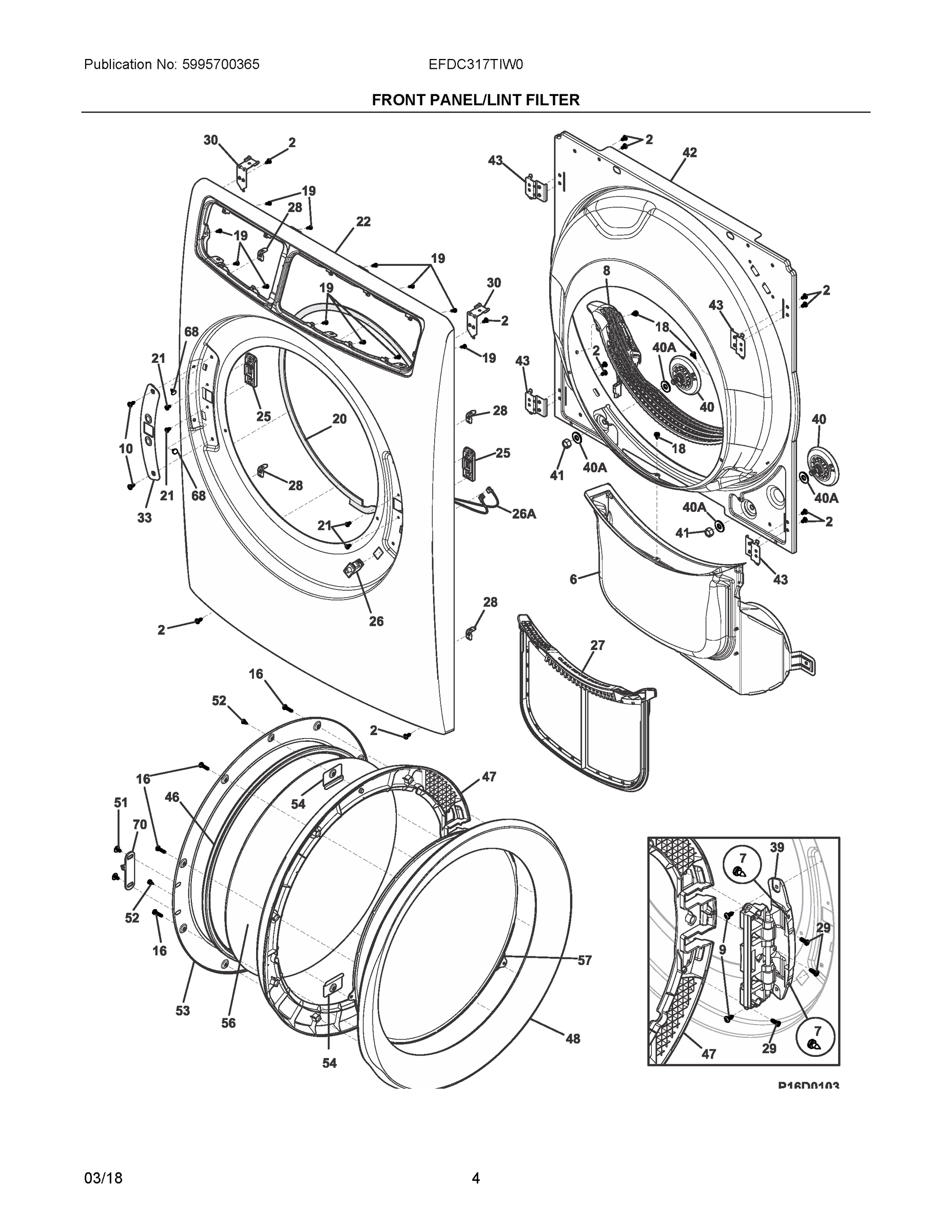 03 - FRONT PANEL/LINT FILTER