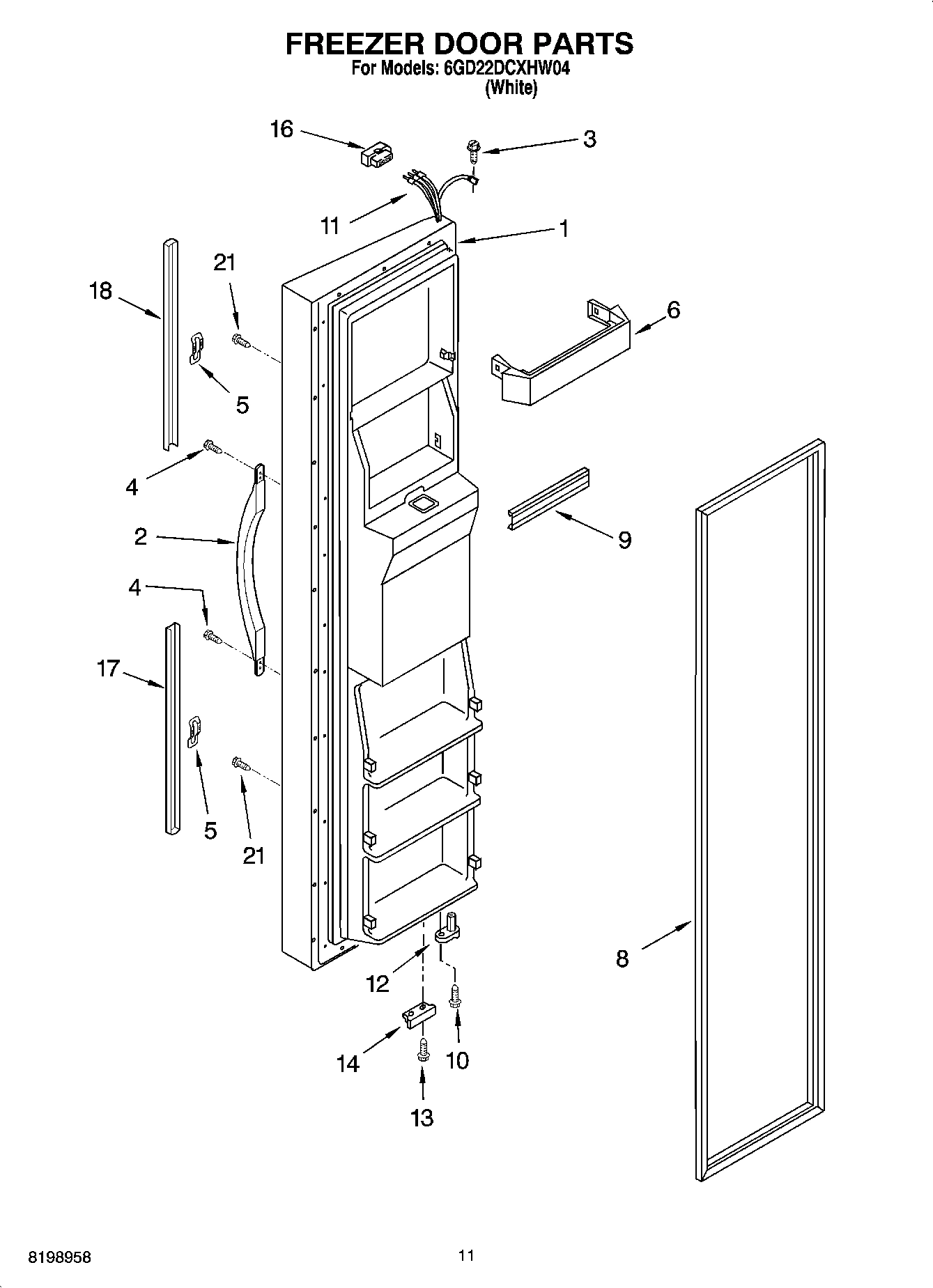 08 - FREEZER DOOR PARTS