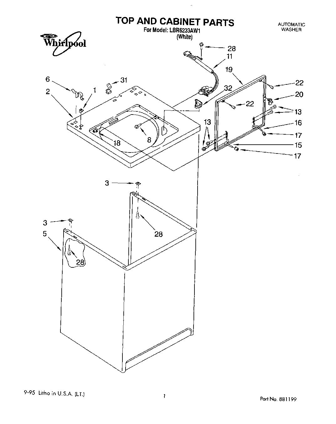 01 - TOP AND CABINET, LIT/OPTIONAL