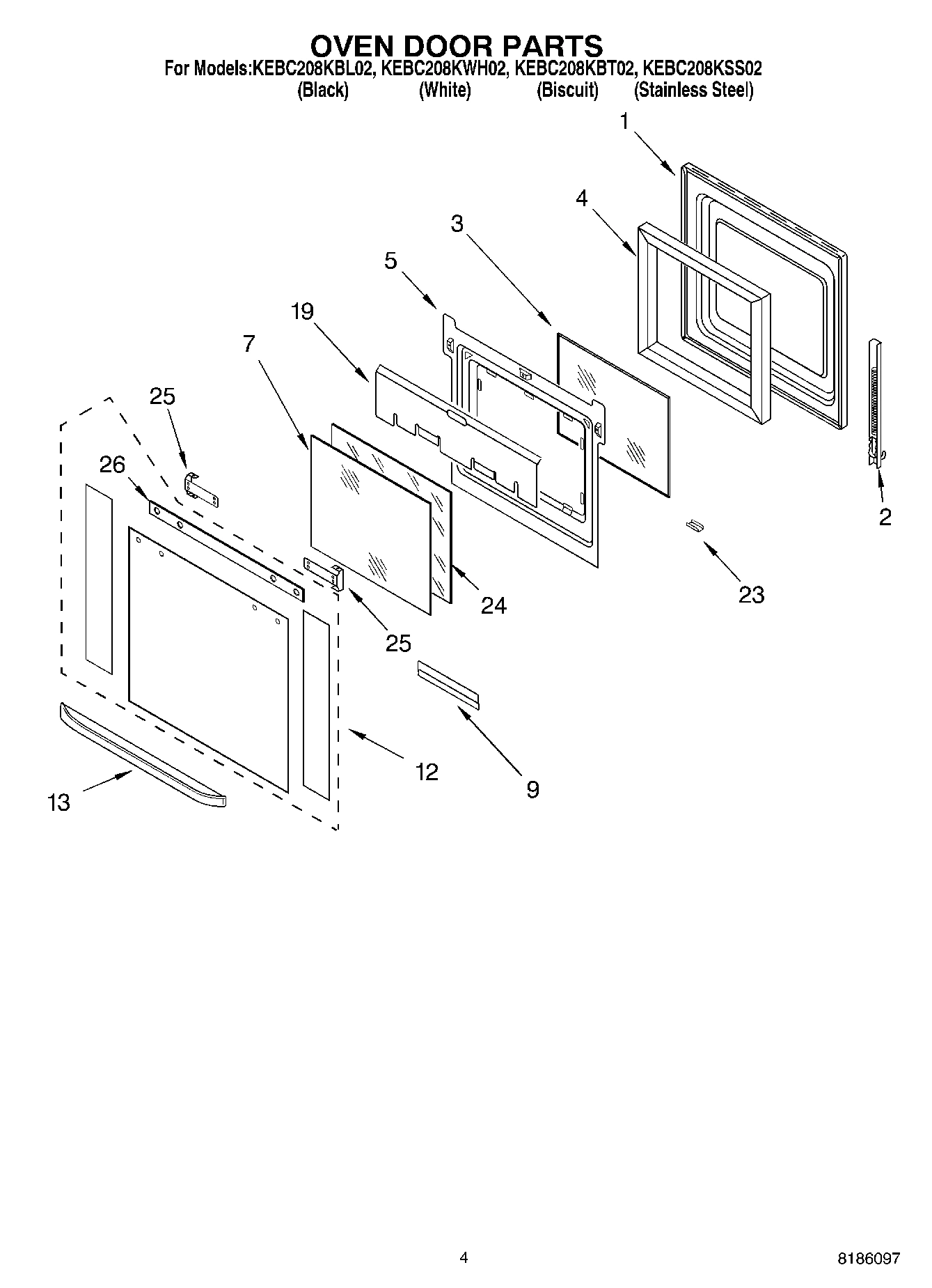 03 - OVEN DOOR PARTS