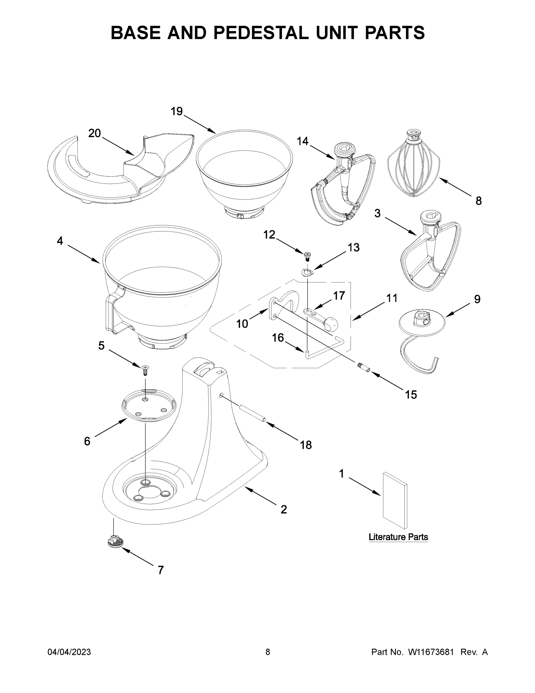 05 - BASE AND PEDESTAL UNIT PARTS