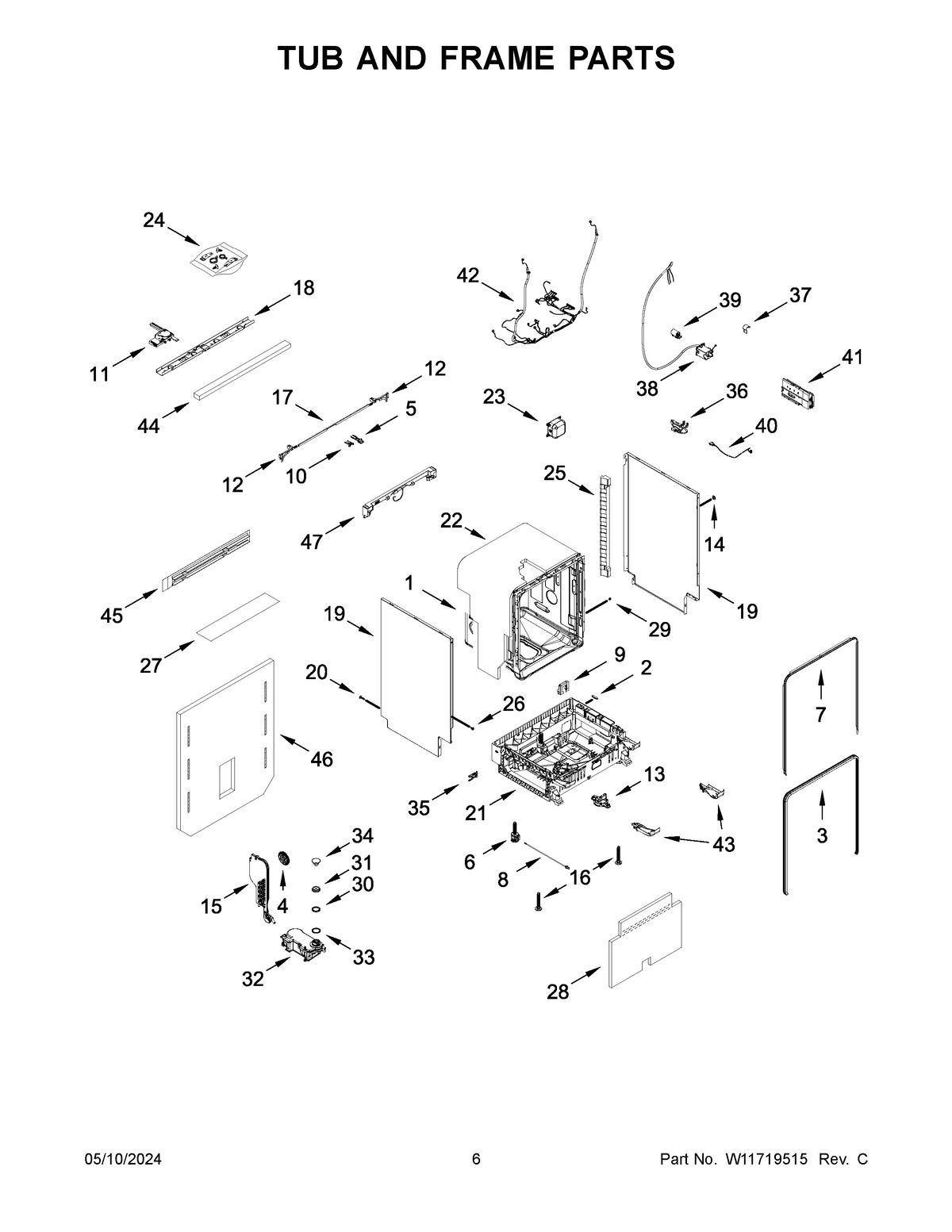 04 - TUB AND FRAME PARTS